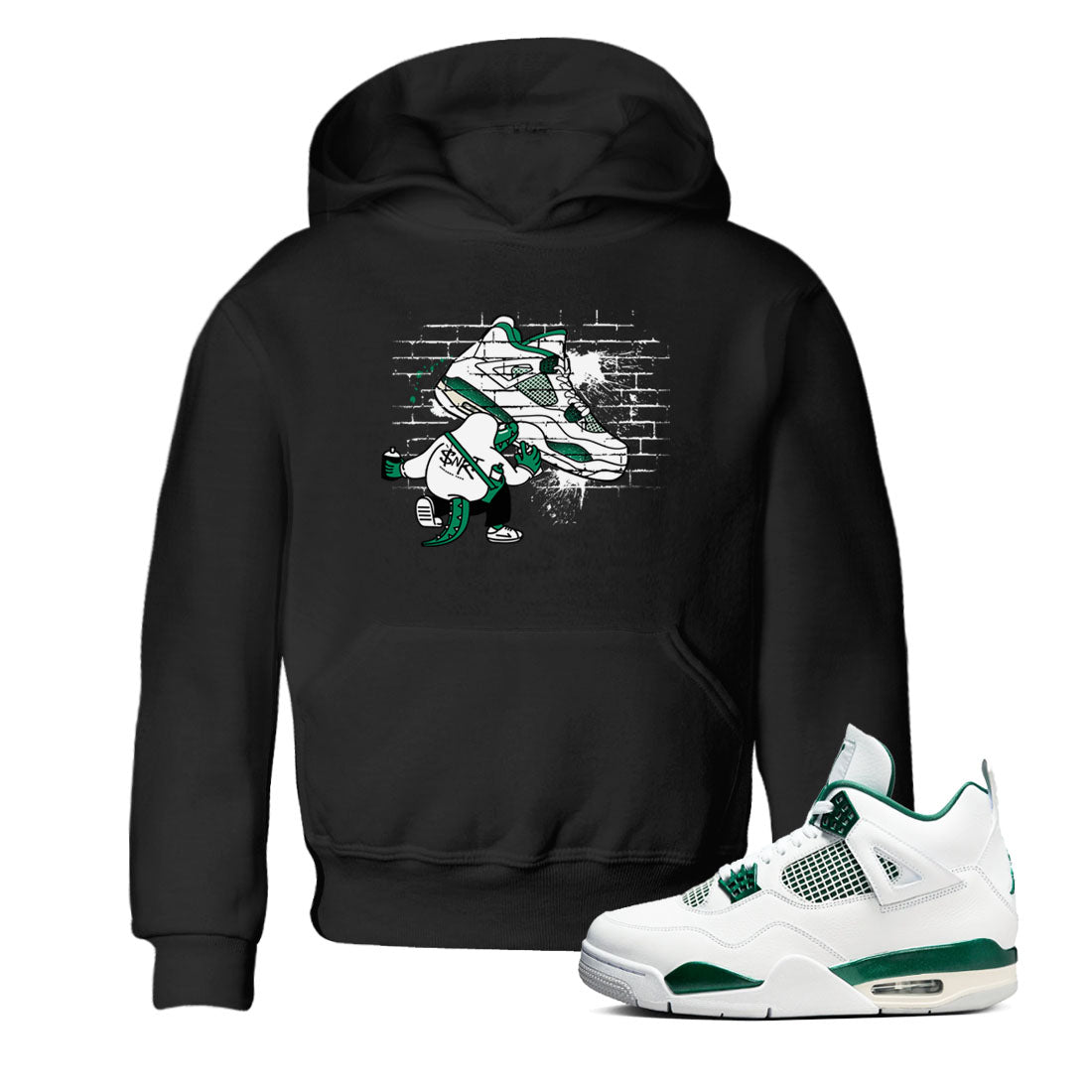 4s Oxidized Green shirts to match jordans Crocodile Artist sneaker match tees Air Jordan 4 Oxidized Green Drip Gear Zone streetwear brand Baby and Youth Black 1 cotton tee