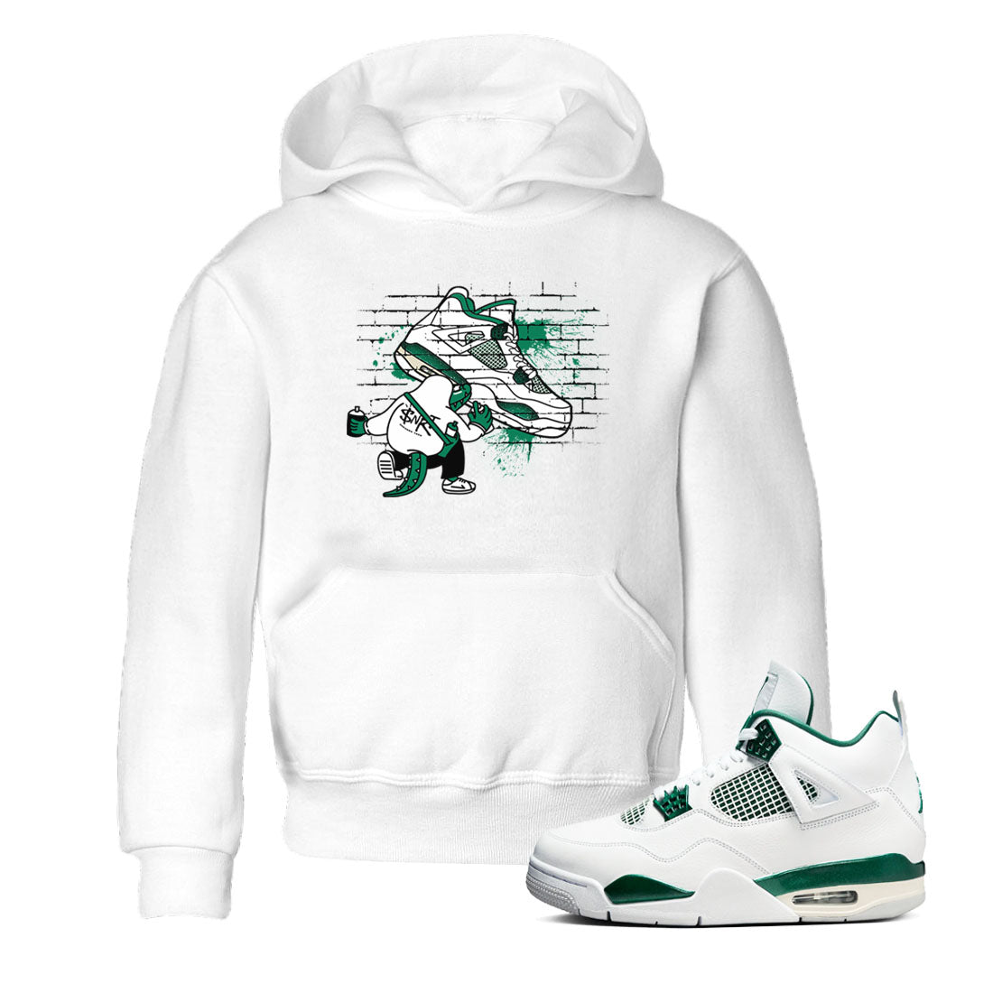 4s Oxidized Green shirts to match jordans Crocodile Artist sneaker match tees Air Jordan 4 Oxidized Green Drip Gear Zone streetwear brand Baby and Youth White 1 cotton tee