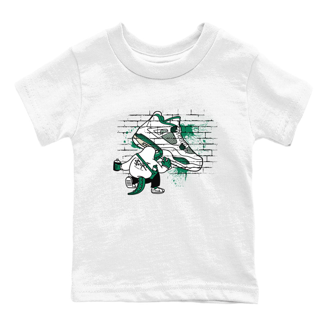 4s Oxidized Green shirts to match jordans Crocodile Artist sneaker match tees Air Jordan 4 Oxidized Green Drip Gear Zone streetwear brand Baby and Youth White 2 cotton tee