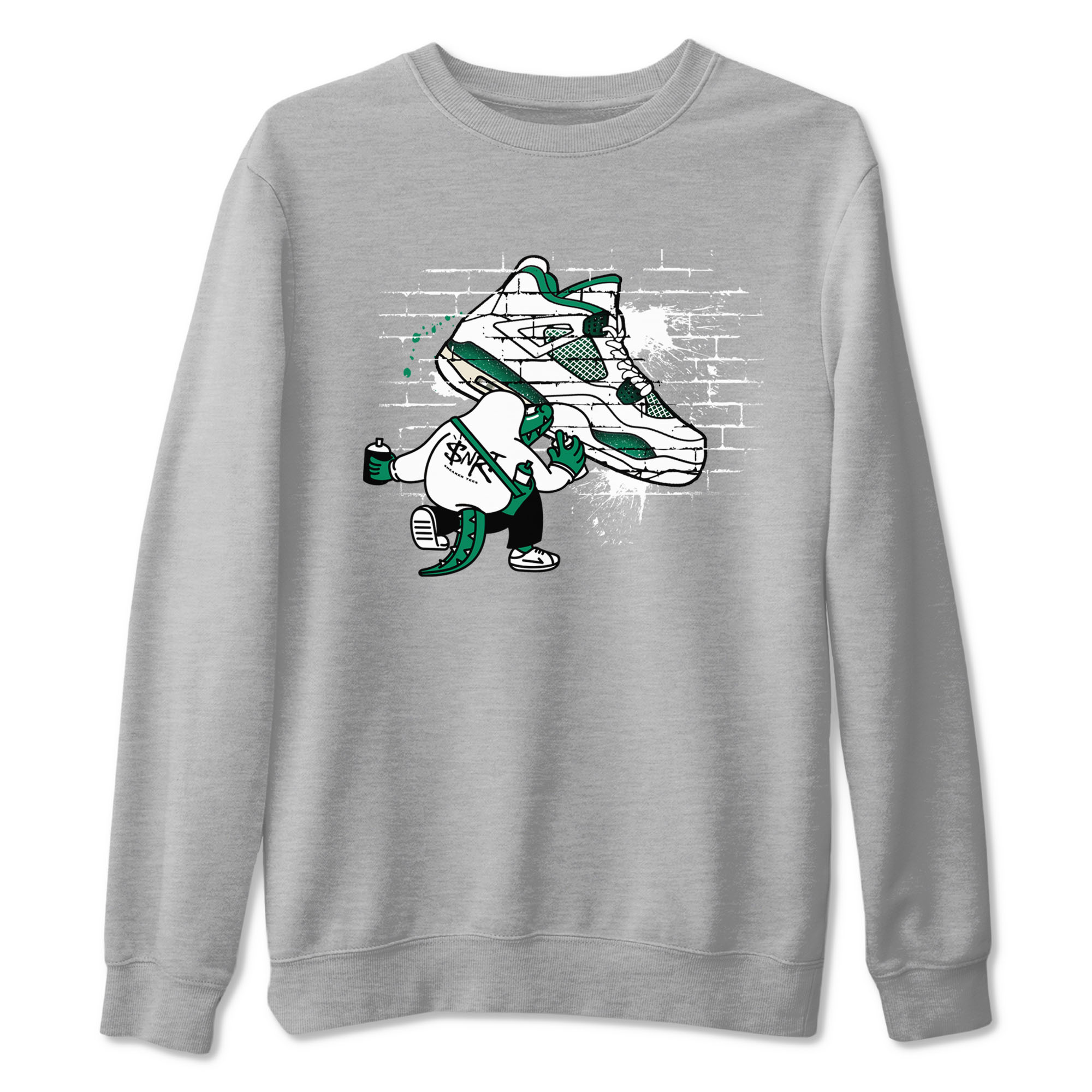 4s Oxidized Green shirts to match jordans Crocodile Artist sneaker match tees Air Jordan 4 Oxidized Green Drip Gear Zone streetwear brand Heather Grey 2 unisex cotton tee