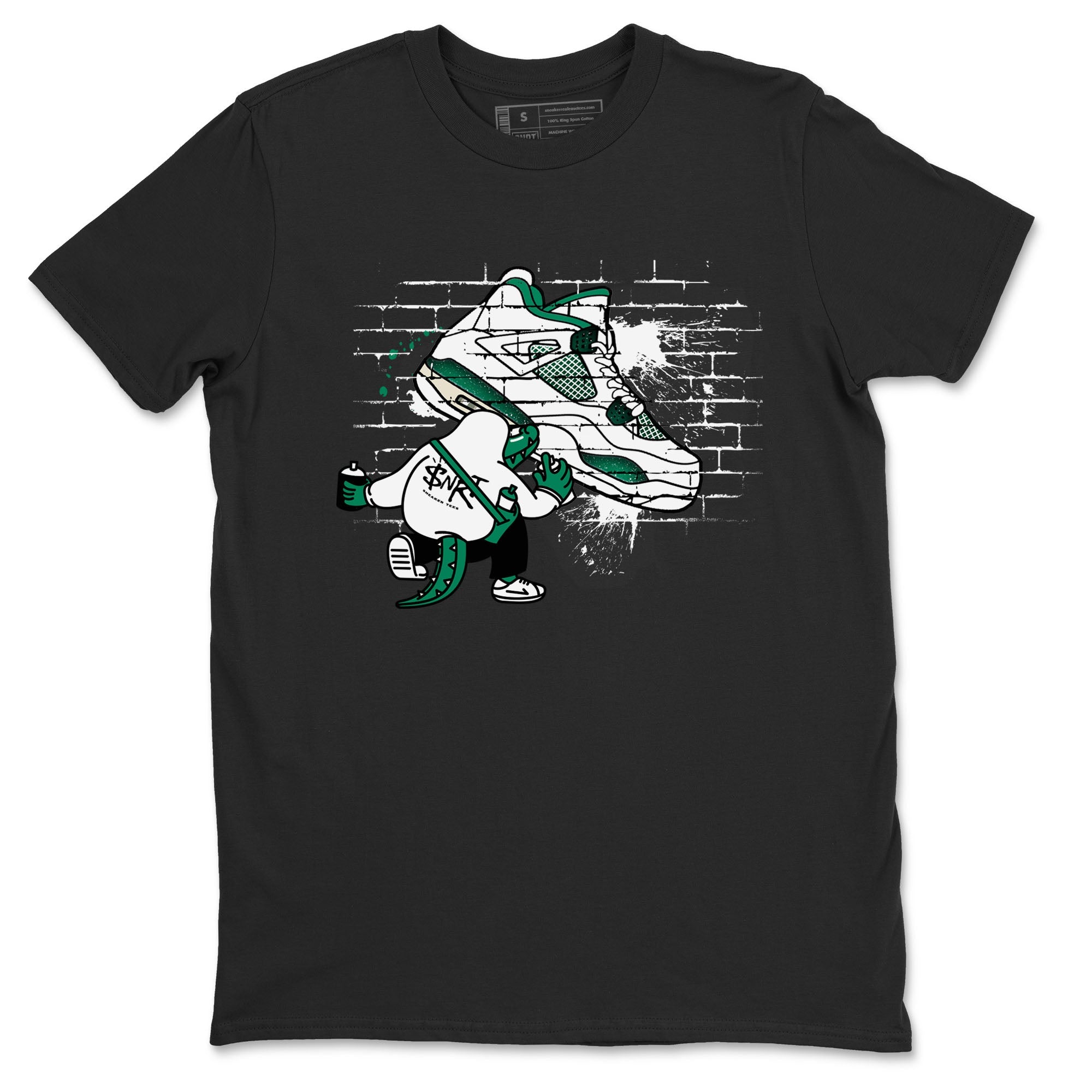 4s Oxidized Green shirts to match jordans Crocodile Artist sneaker match tees Air Jordan 4 Oxidized Green Drip Gear Zone streetwear brand Black 2 unisex cotton tee