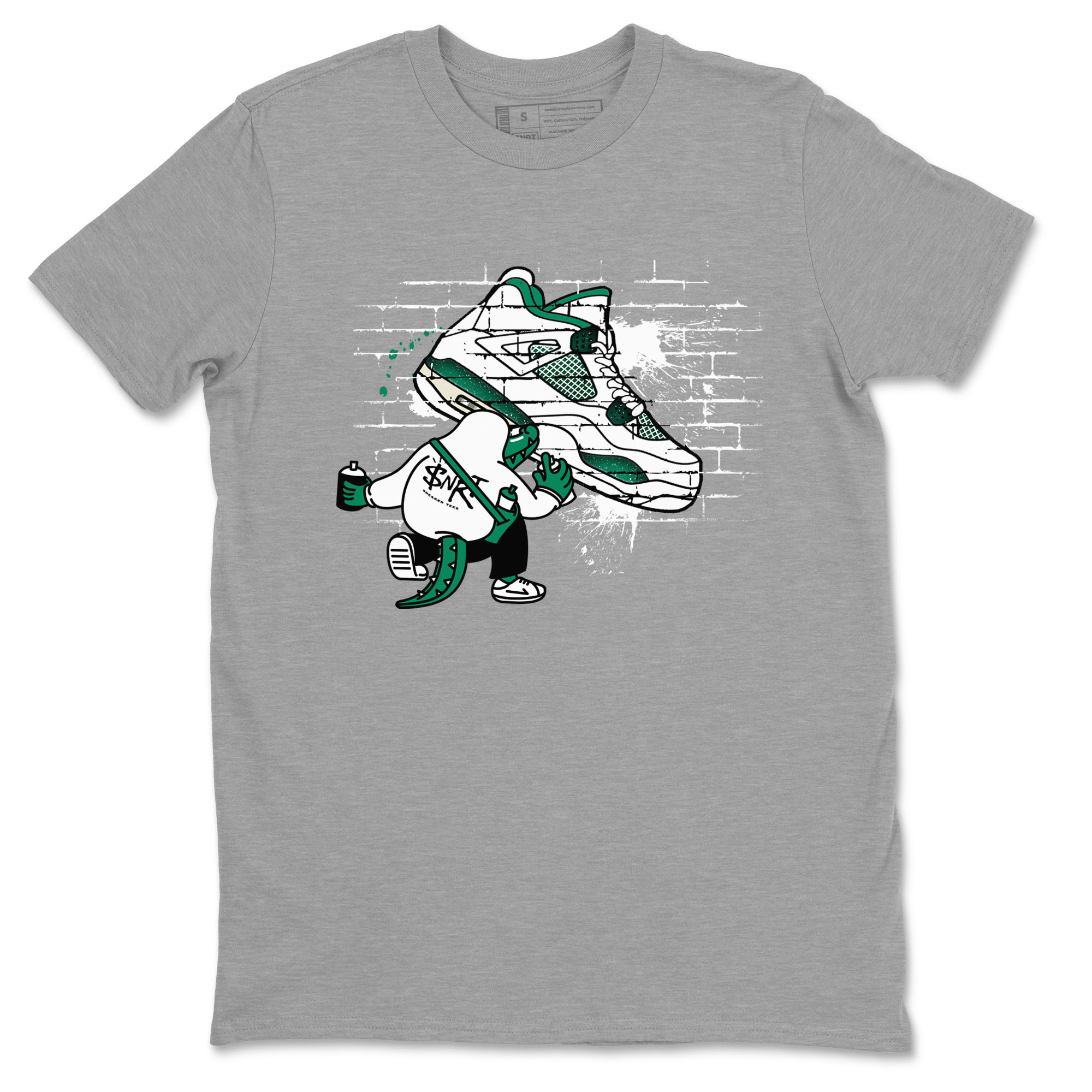 4s Oxidized Green shirts to match jordans Crocodile Artist sneaker match tees Air Jordan 4 Oxidized Green Drip Gear Zone streetwear brand Heather Grey 2 unisex cotton tee