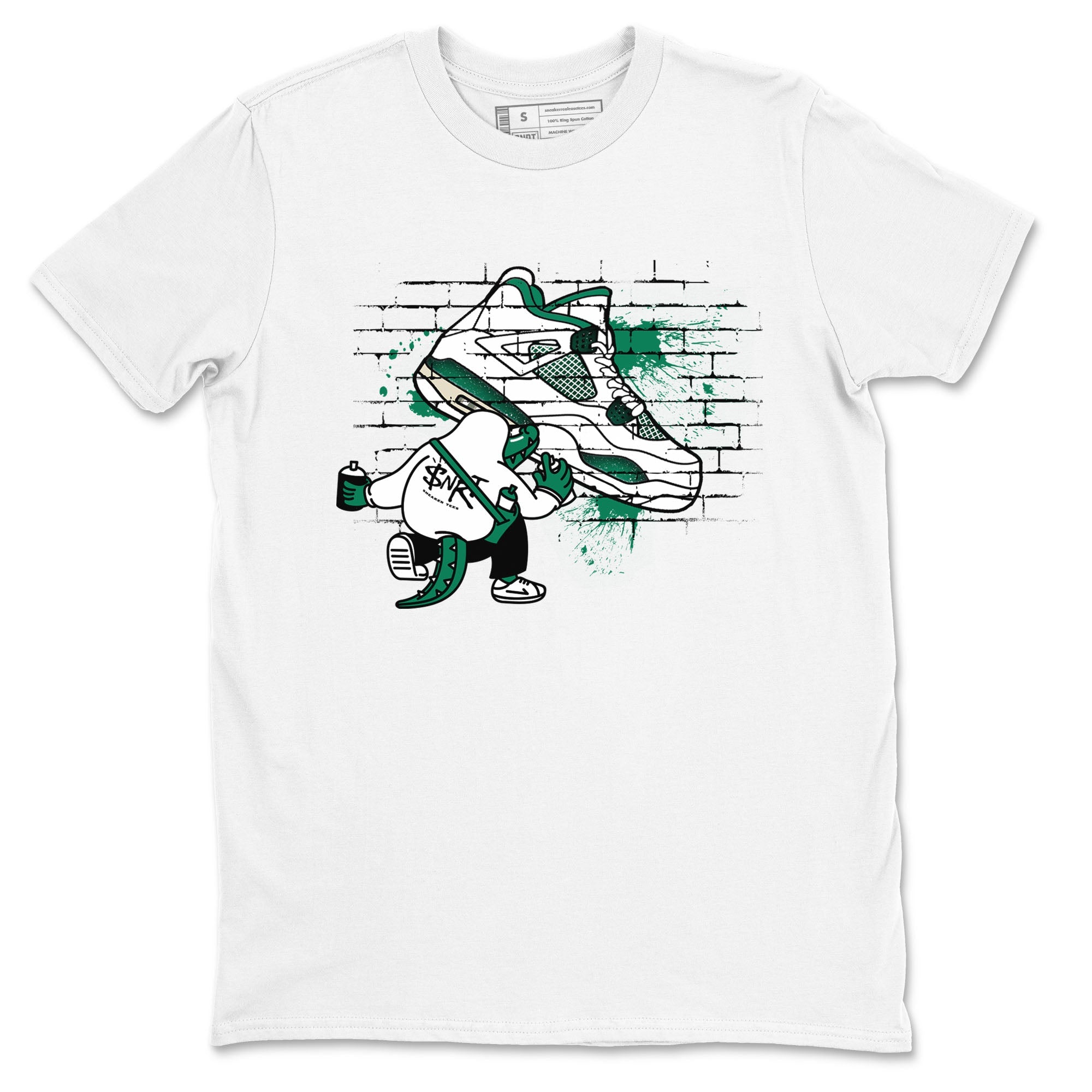 4s Oxidized Green shirts to match jordans Crocodile Artist sneaker match tees Air Jordan 4 Oxidized Green Drip Gear Zone streetwear brand White 2 unisex cotton tee