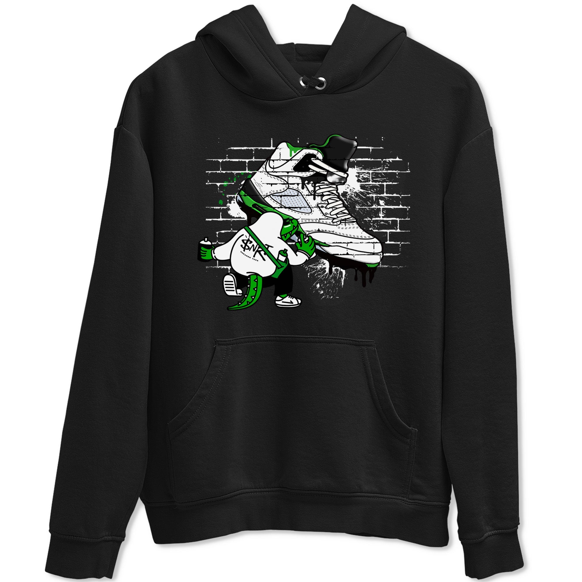 AJ5 Retro Lucky Green shirt to match jordans Crocodile Artist sneaker tees Air Jordan 5 Retro Lucky Green Drip Gear Zone Casual Crew Neck T-Shirt Unisex Black 2 T-Shirt