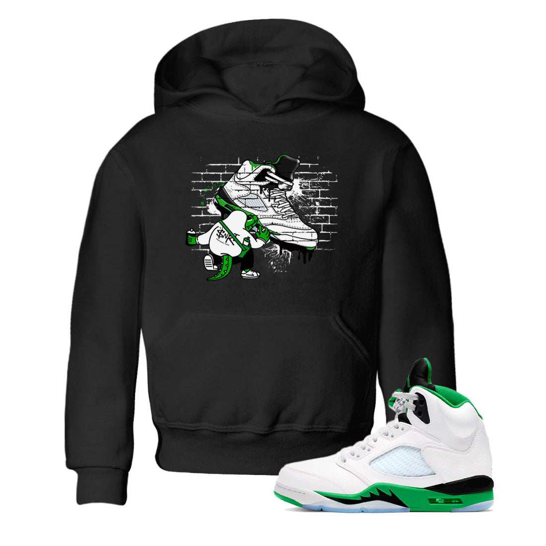 AJ5 Retro Lucky Green shirt to match jordans Crocodile Artist sneaker tees Air Jordan 5 Retro Lucky Green Drip Gear Zone Casual Crew Neck T-Shirt Baby Toddler Black 1 T-Shirt