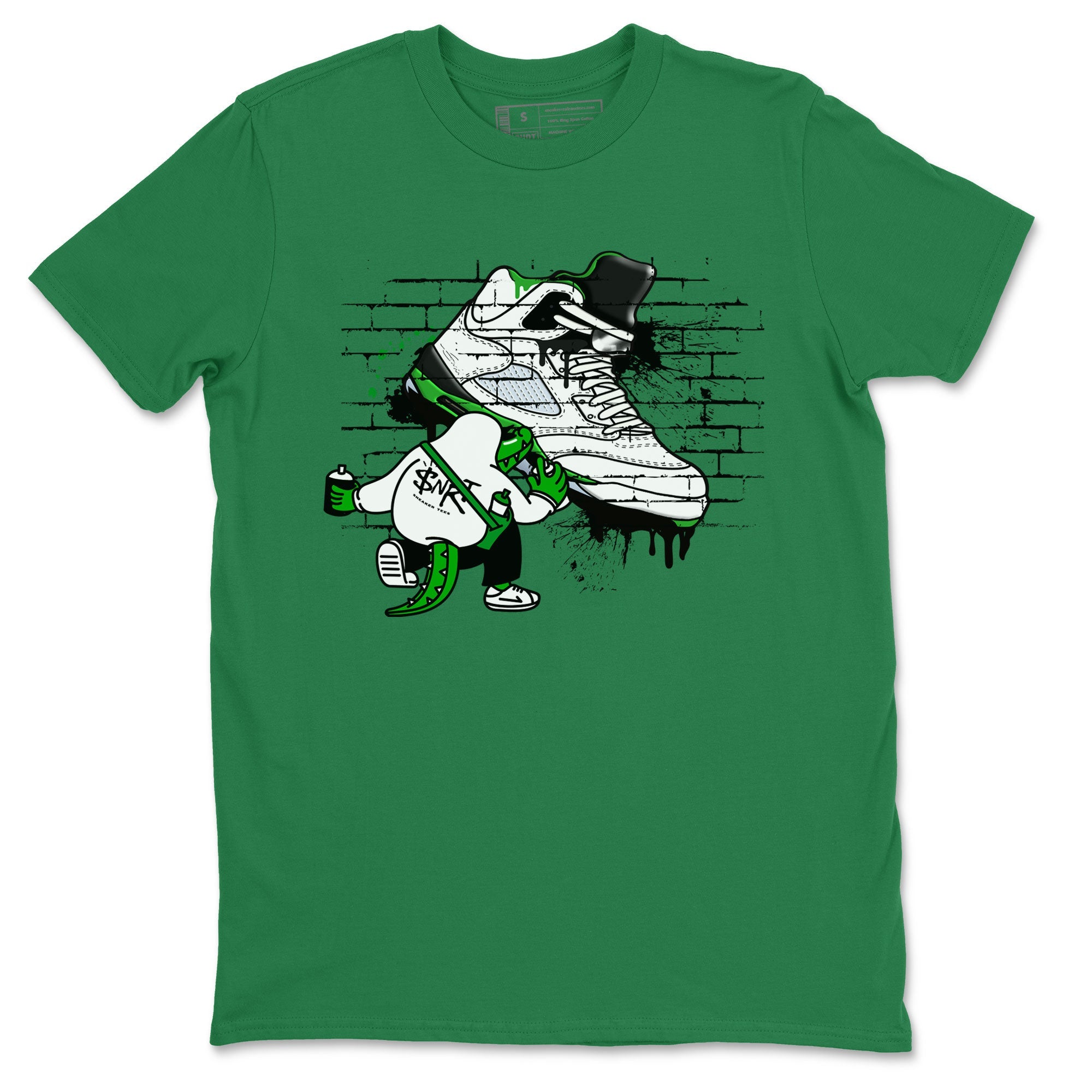 AJ5 Retro Lucky Green shirt to match jordans Crocodile Artist sneaker tees Air Jordan 5 Retro Lucky Green Drip Gear Zone Casual Crew Neck T-Shirt Unisex Kelly Green 2 T-Shirt