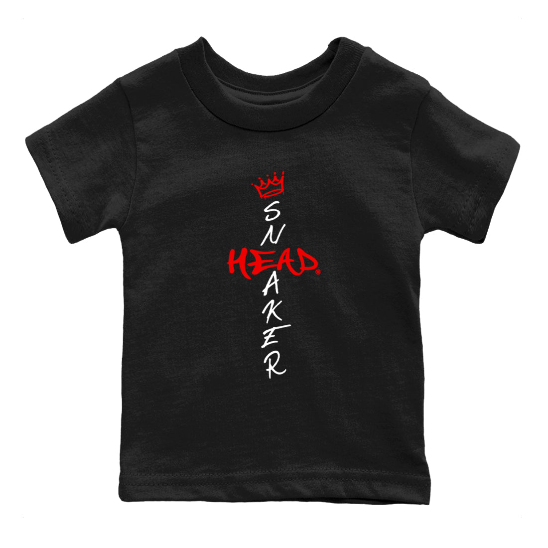 1s Black Toe Reimagined shirts to match jordans Cross Sneakerhead sneaker match tees Air Jordan 1 Black Toe Reimagined match shoes to clothes Drip Gear Zone Youth Baby Black 2 tee