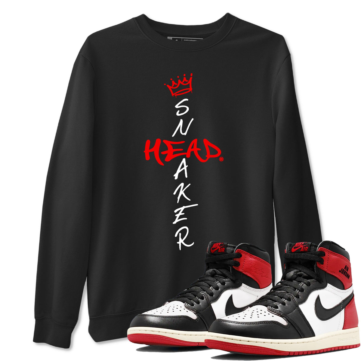 1s Black Toe Reimagined shirts to match jordans Cross Sneakerhead sneaker match tees Air Jordan 1 Black Toe Reimagined match shoes to clothes Drip Gear Zone unisex cotton Black 1 shirts