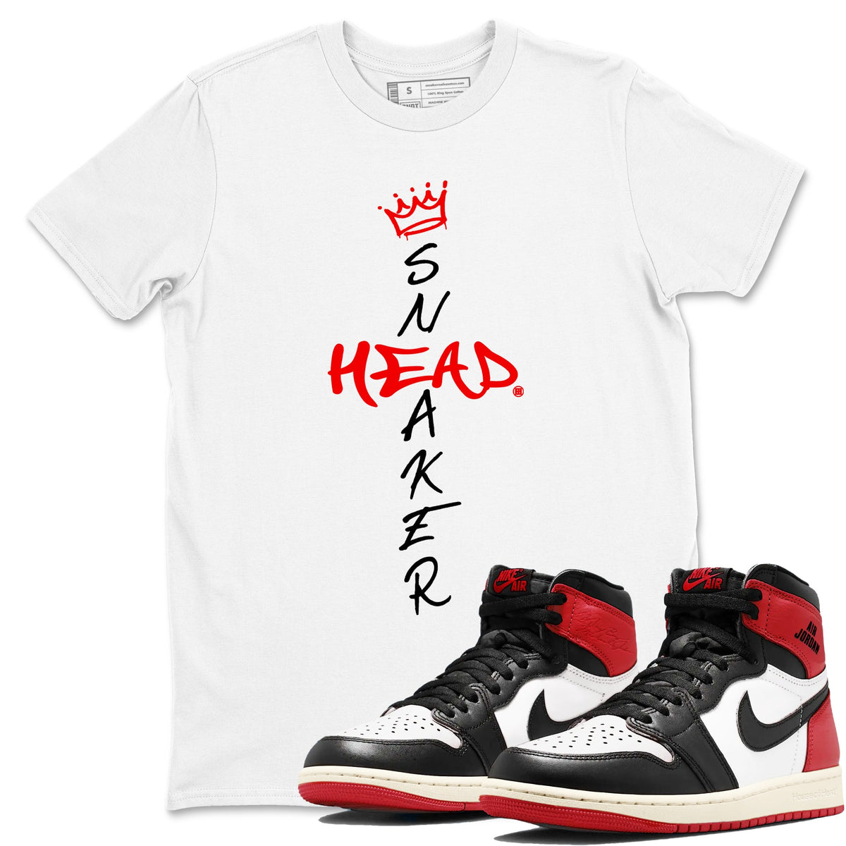 1s Black Toe Reimagined shirts to match jordans Cross Sneakerhead sneaker match tees Air Jordan 1 Black Toe Reimagined match shoes to clothes Drip Gear Zone unisex cotton White 1 shirts