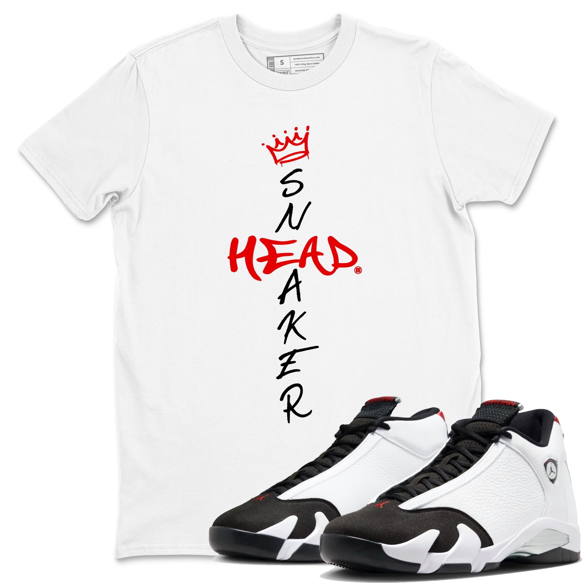 Air Jordan 14 Black Toe t shirts to match sneakers Cross Sneakerhead sneaker match tees 14s Black Toe sneaker match tee Drip Gear Zone unisex cotton White 1 shirts