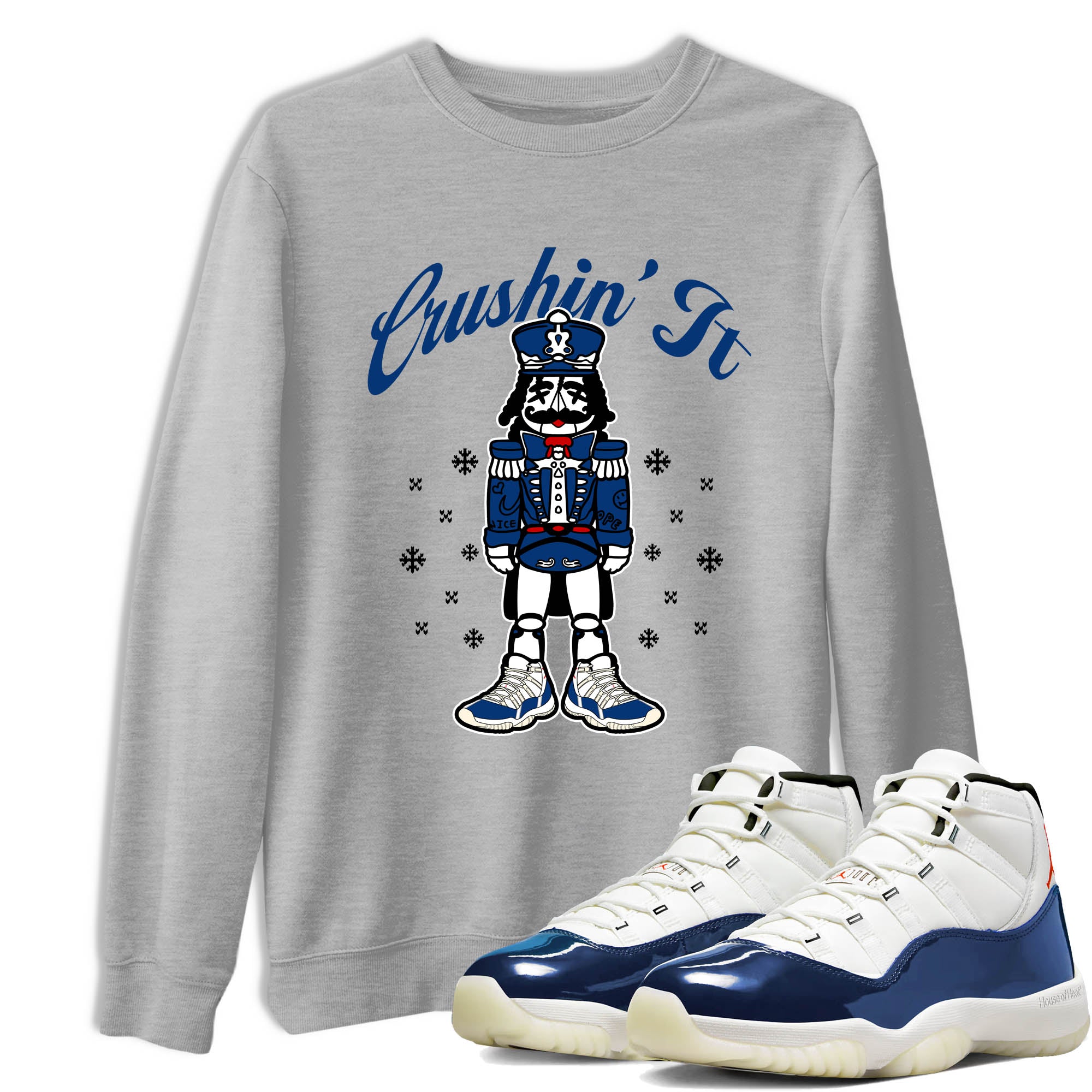 Sneaker Threads  Sneaker Tees To Match Air Jordan 11 Rare Air  Crushin' It Graphic Tee Heather Grey 1. Perfect for Jordan releases 2025 colorways.
