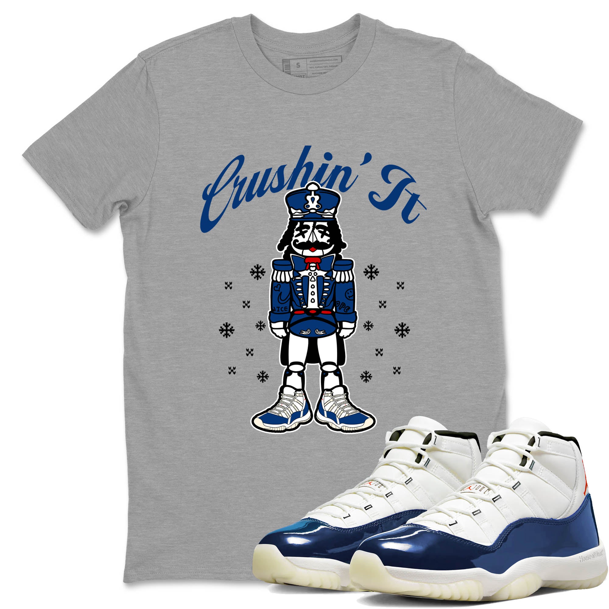 Sneaker Threads  Sneaker Tees To Match Air Jordan 11 Rare Air  Crushin' It Graphic Tee Heather Grey 1. Perfect for Jordan releases 2025 colorways.