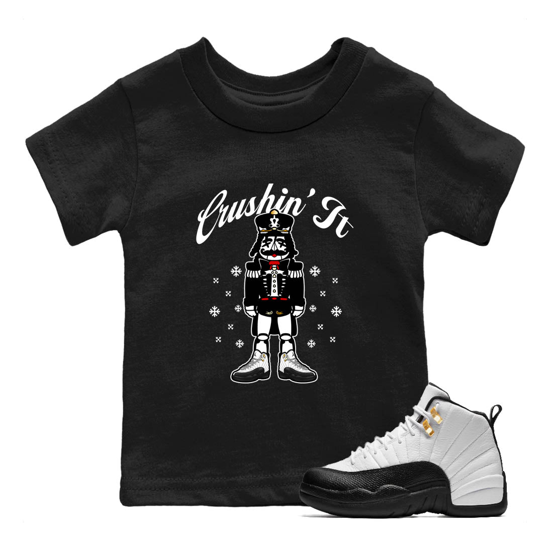 Sneaker Threads  Sneaker Tees To Match Air Jordan 12 Taxi  Crushin' It Youth Graphic Tee Black 1. Perfect for Jordan releases 2025 colorways.
