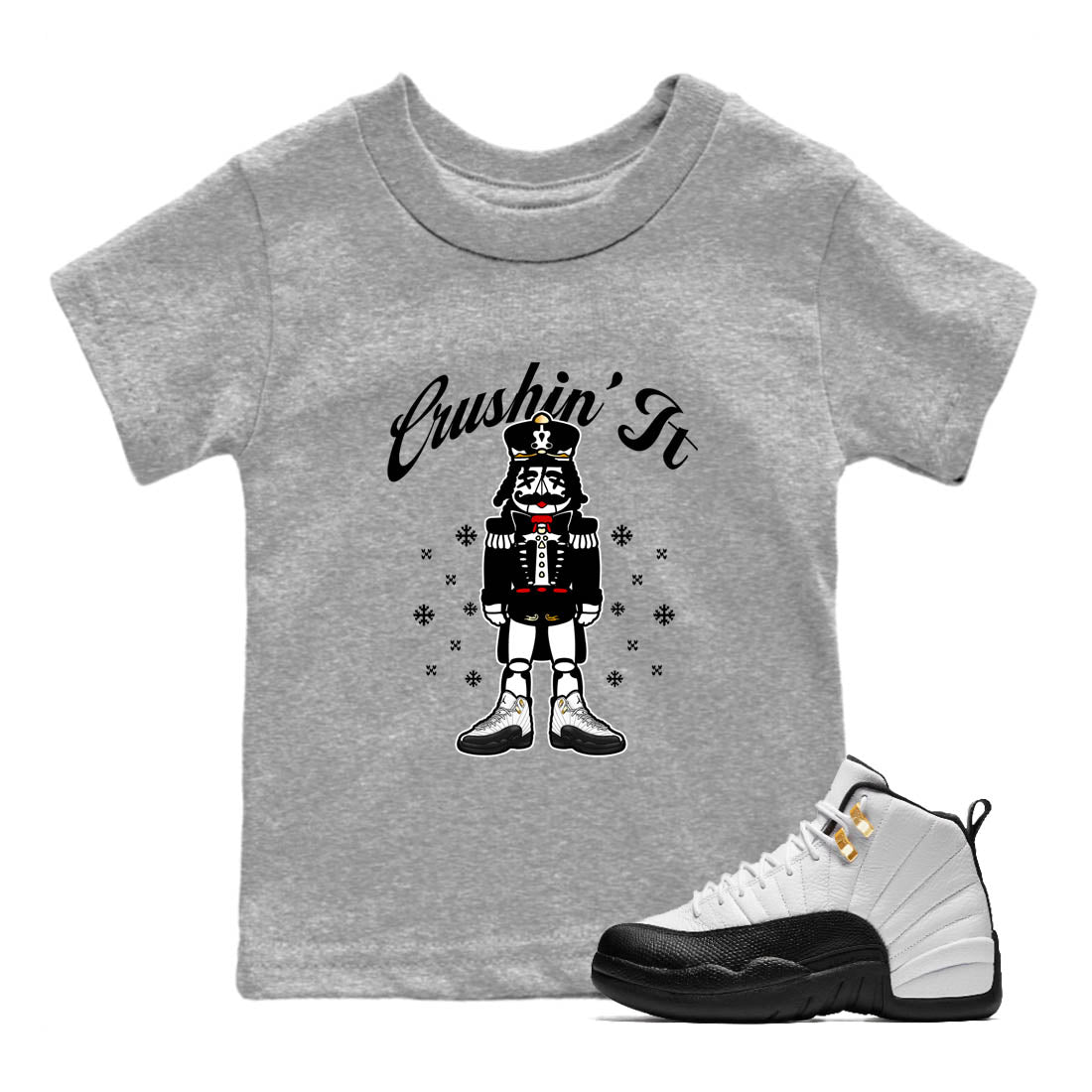 Sneaker Threads  Sneaker Tees To Match Air Jordan 12 Taxi  Crushin' It Youth Graphic Tee Heather Grey 1. Perfect for Jordan releases 2025 colorways.