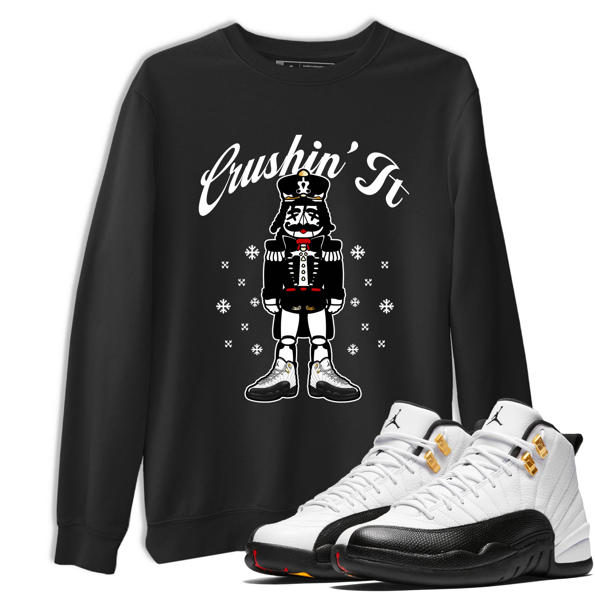 Sneaker Threads  Sneaker Tees To Match Air Jordan 12 Taxi  Crushin' It Graphic Tee Black 1. Perfect for Jordan releases 2025 colorways.