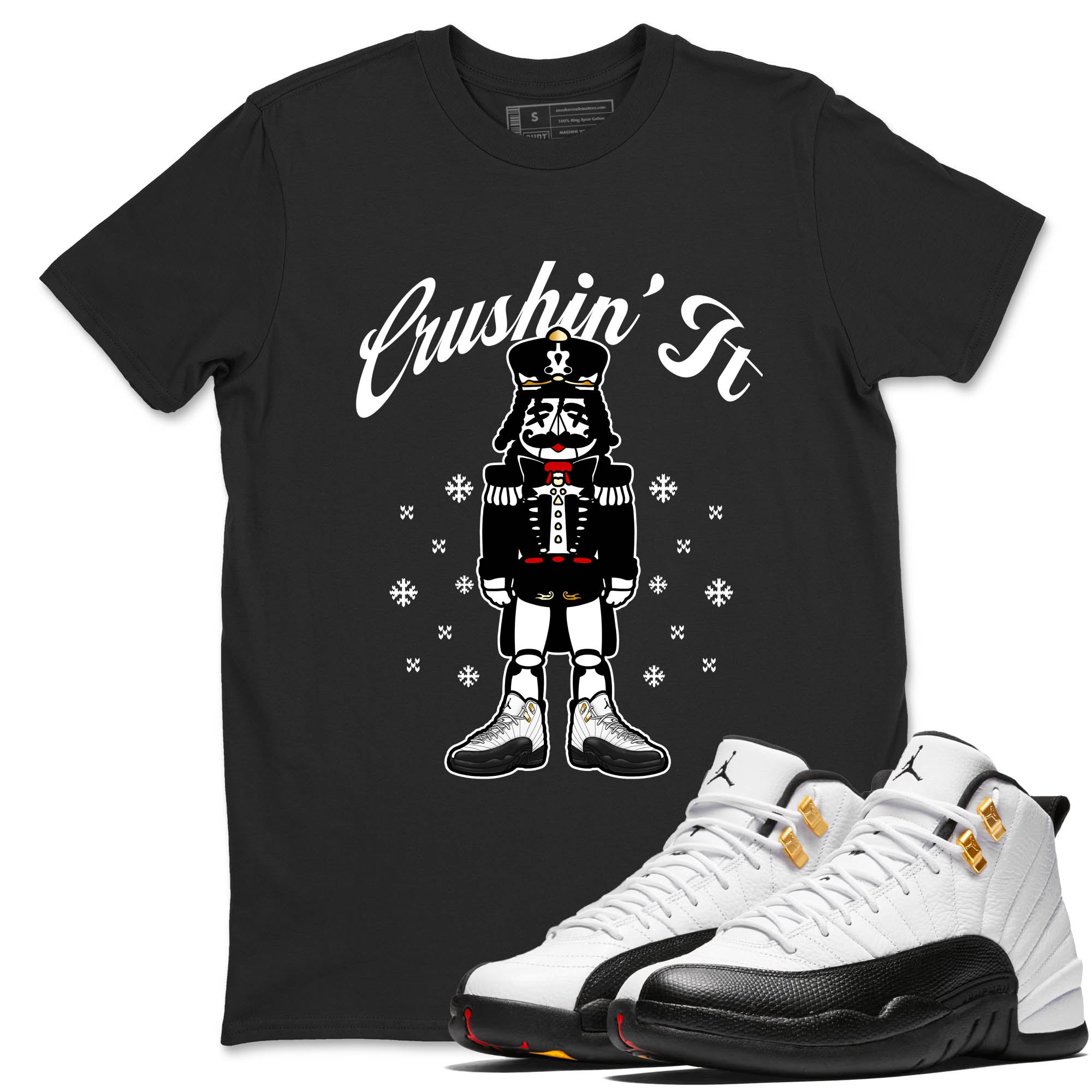 Sneaker Threads  Sneaker Tees To Match Air Jordan 12 Taxi  Crushin' It Graphic Tee Black 1. Perfect for Jordan releases 2025 colorways.