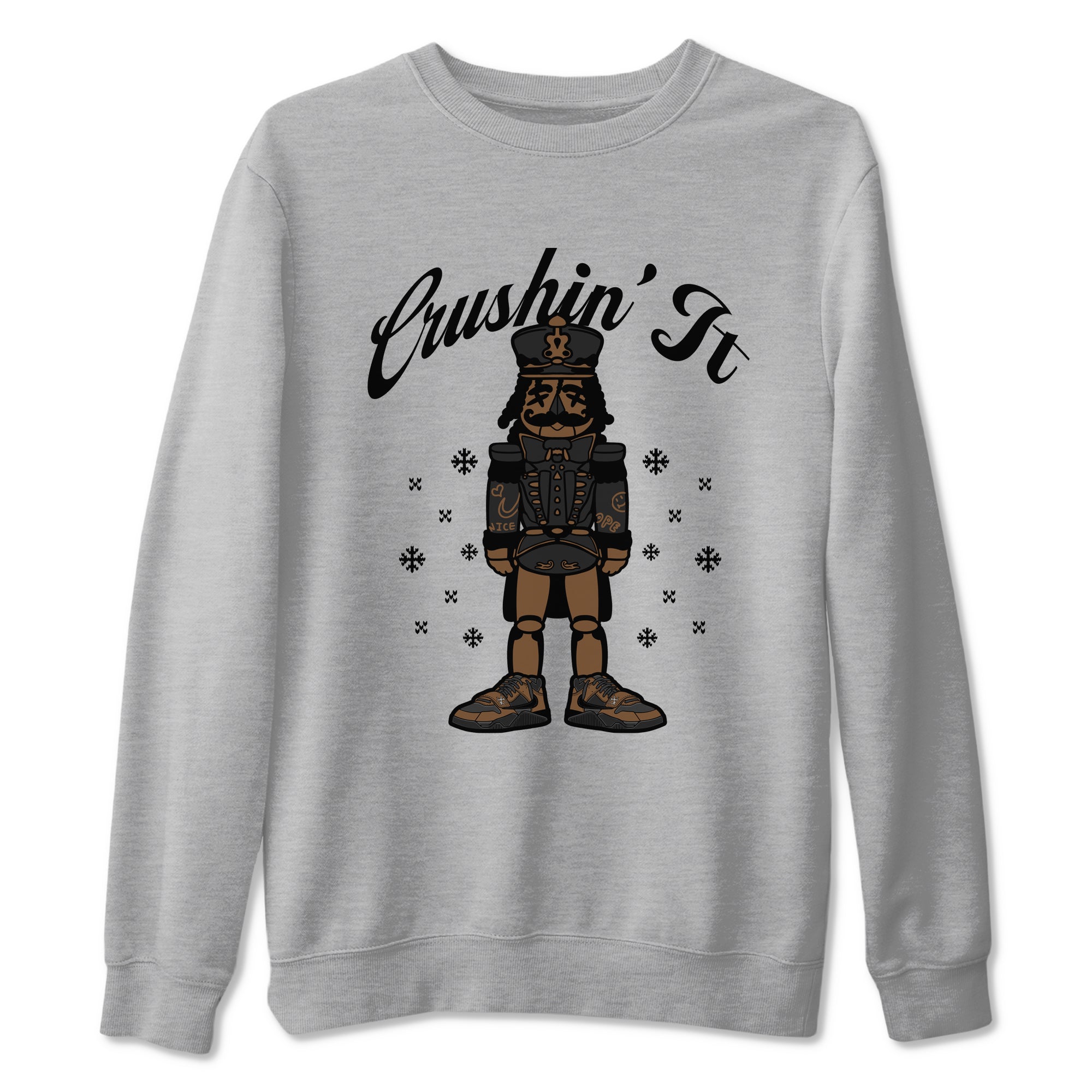 Jordan Jumpman Jack TR Travis Scott Dark Mocha shirts to match jordans Crushin' It sneaker match tees Jordan Jumpman Jack Travis Scott Dark Mocha match shoes to clothes Drip Gear Zone unisex cotton Heather Grey 2 shirts