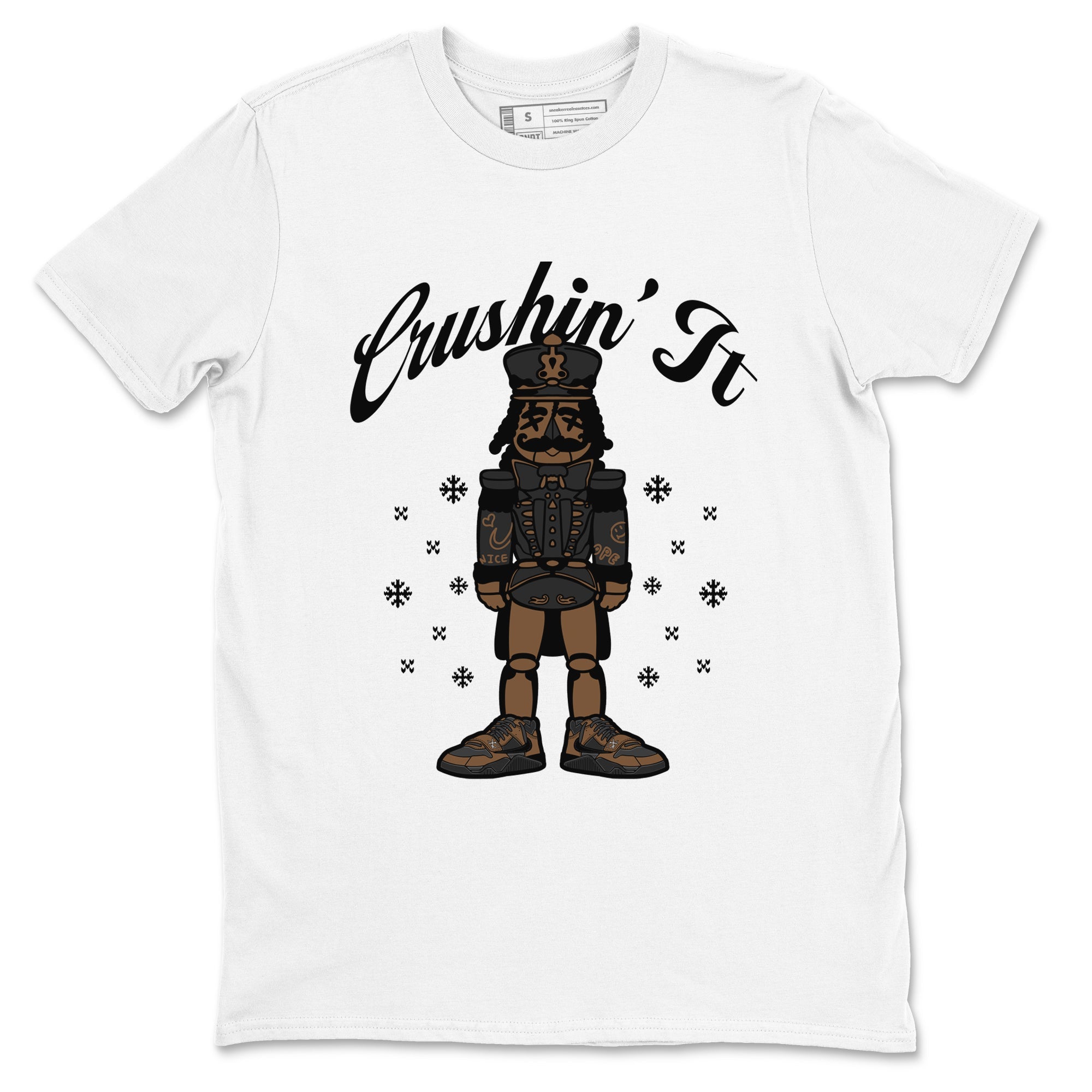 Jordan Jumpman Jack TR Travis Scott Dark Mocha shirts to match jordans Crushin' It sneaker match tees Jordan Jumpman Jack Travis Scott Dark Mocha match shoes to clothes Drip Gear Zone unisex cotton White 2 shirts