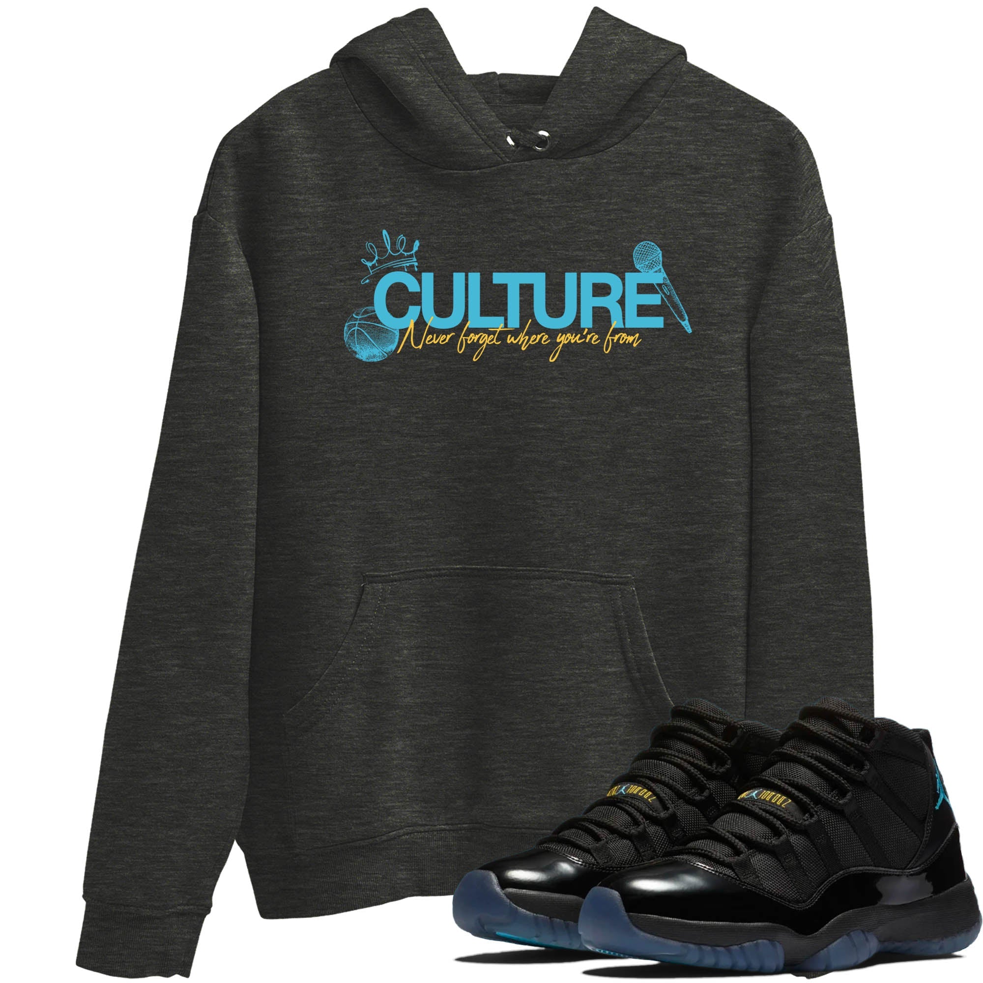Sneaker Threads  Sneaker Tees To Match Air Jordan 11 Retro Gamma  Culture Graphic Tee Charcoal Heather 1. Perfect for Jordan releases 2025 colorways.