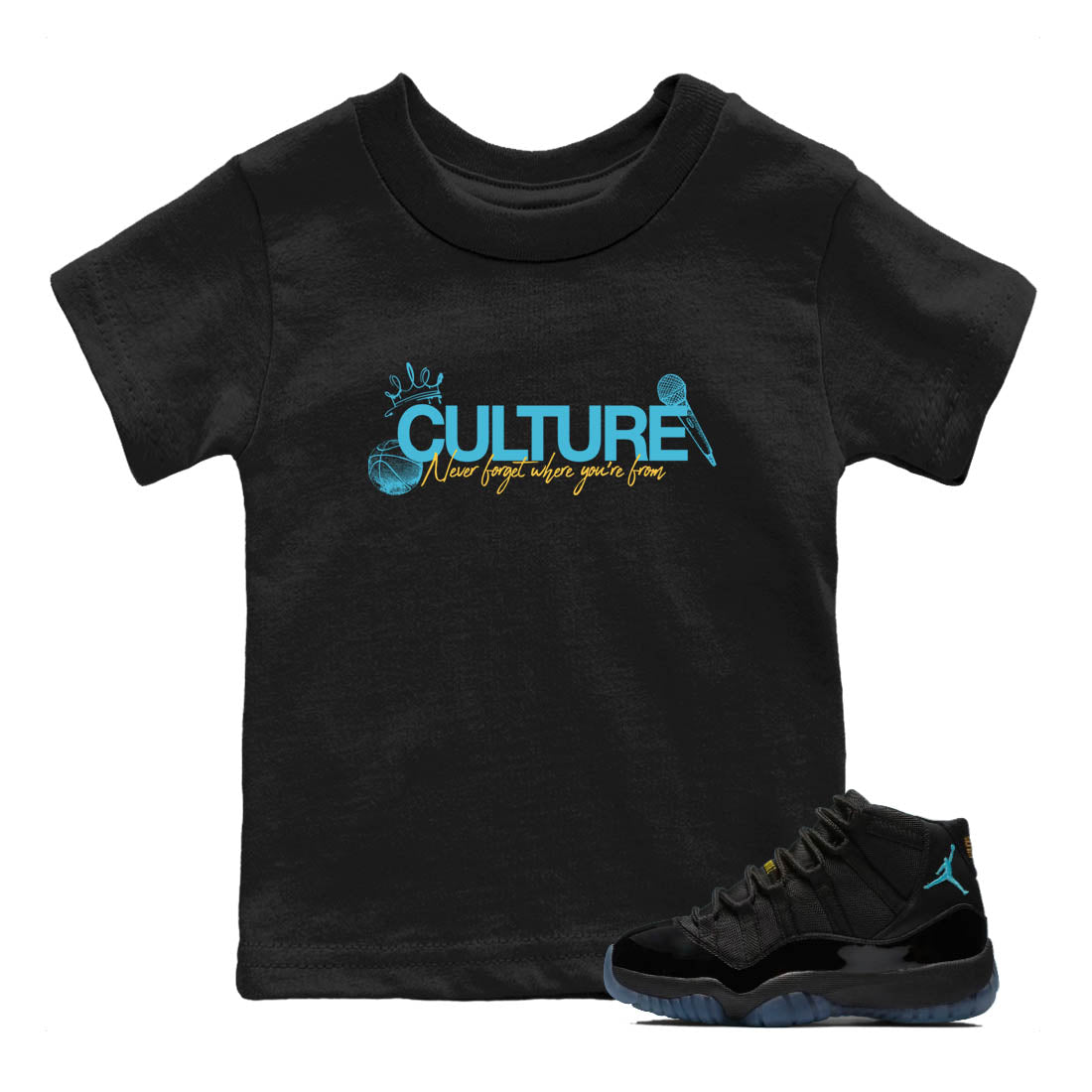 Sneaker Threads  Sneaker Tees To Match Air Jordan 11 Retro Gamma  Culture Youth Graphic Tee Black 1. Perfect for Jordan releases 2025 colorways.