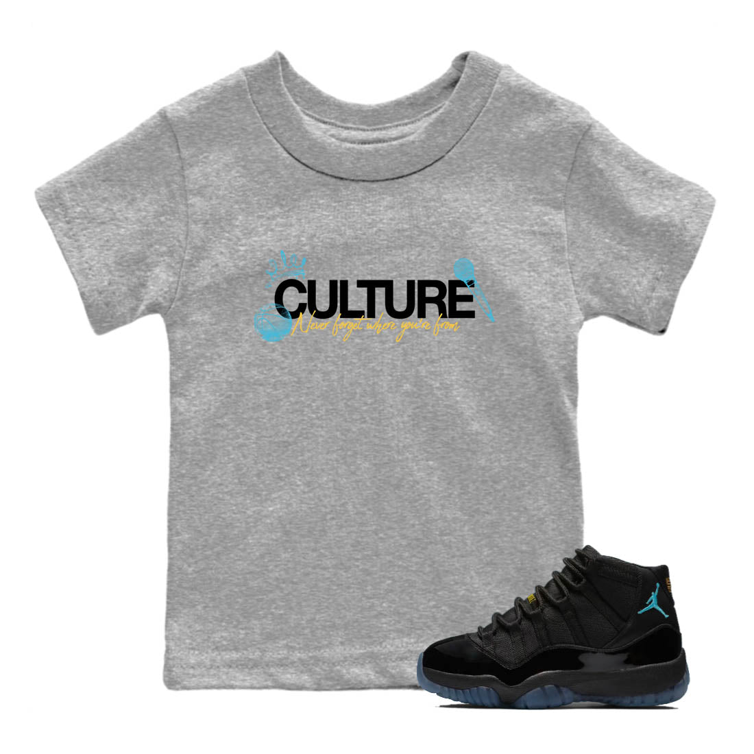 Sneaker Threads  Sneaker Tees To Match Air Jordan 11 Retro Gamma  Culture Youth Graphic Tee Heather Grey 1. Perfect for Jordan releases 2025 colorways.