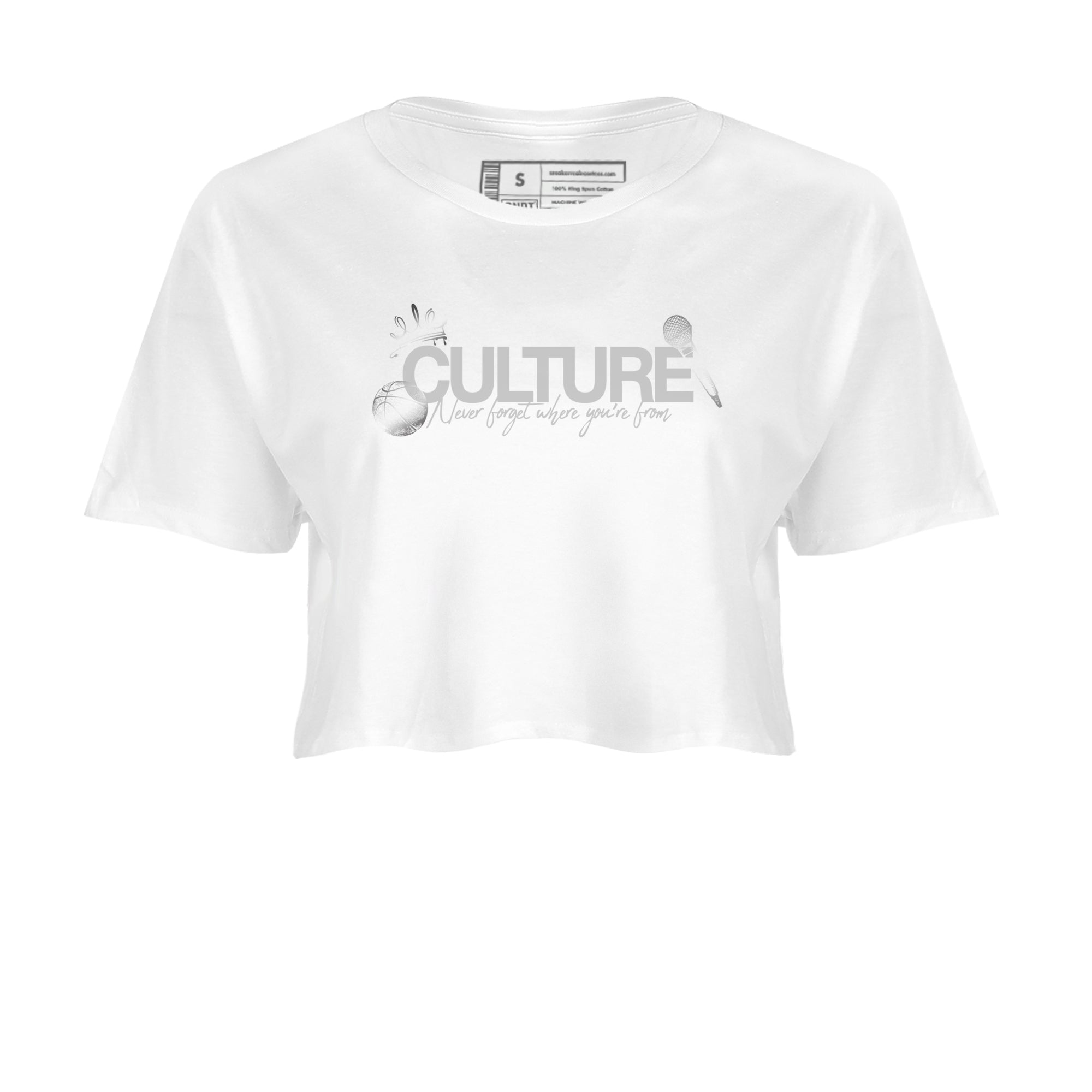 11s Grand Finale Sneaker match tees  Sneaker Tees To Match Jordan 11 Grand Finale Sneakers  Culture Crop Graphic T-Shirt White 2