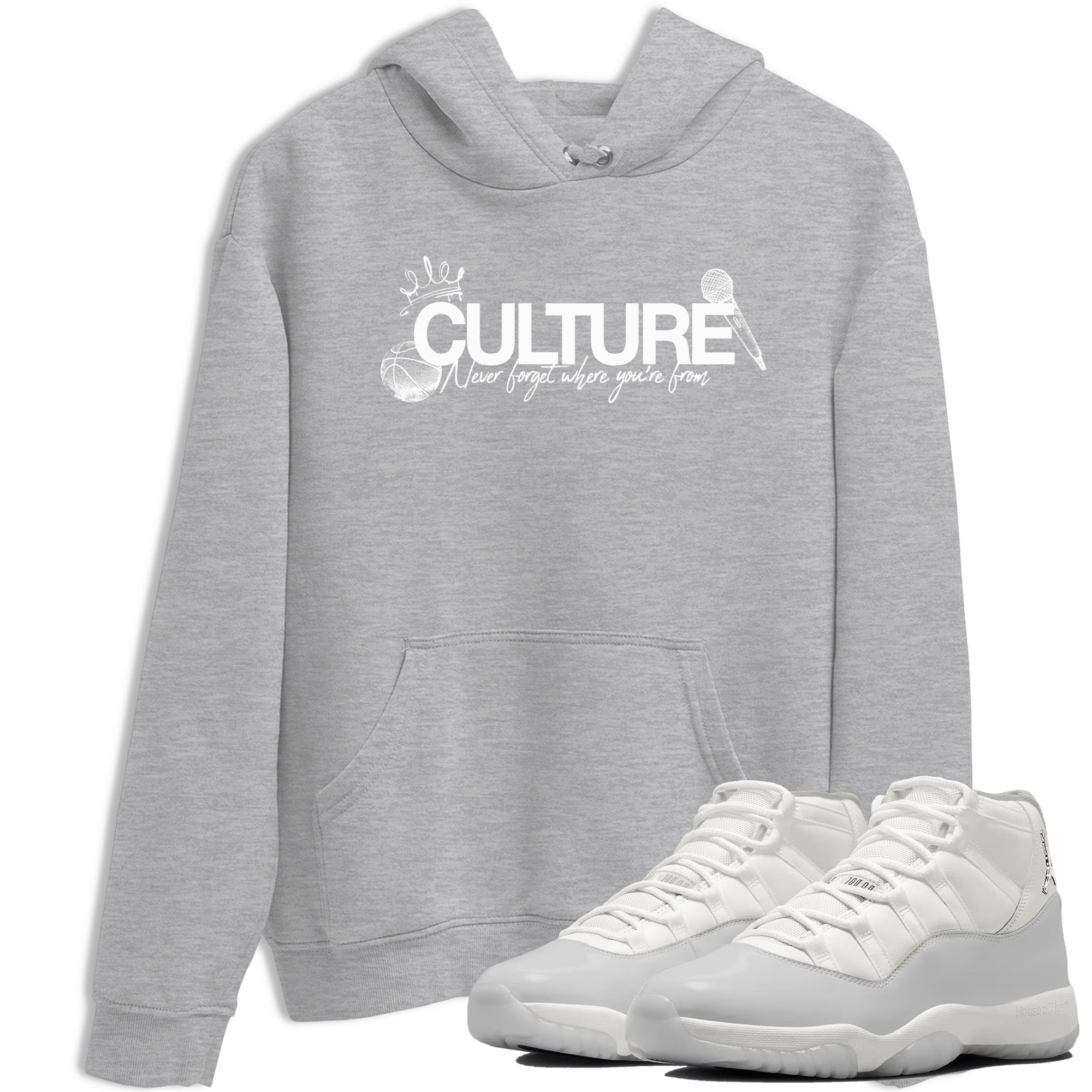 11s Grand Finale Sneaker match tees  Sneaker Tees To Match Jordan 11 Grand Finale Sneakers  Culture Graphic Tee Heather Grey 1