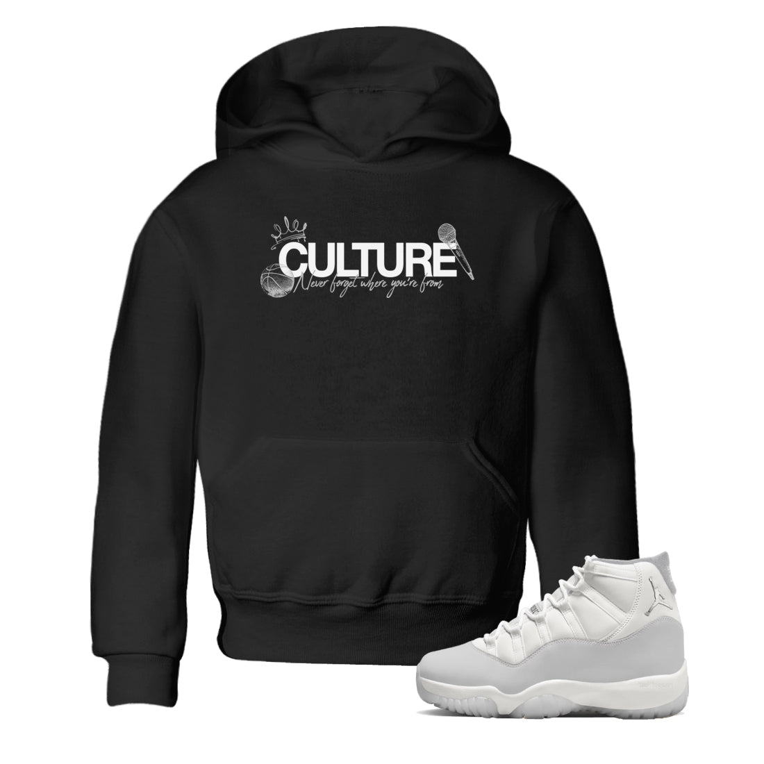 11s Grand Finale Sneaker match tees  Sneaker Tees To Match Jordan 11 Grand Finale Sneakers  Culture Kids Graphic T-Shirt Black 1