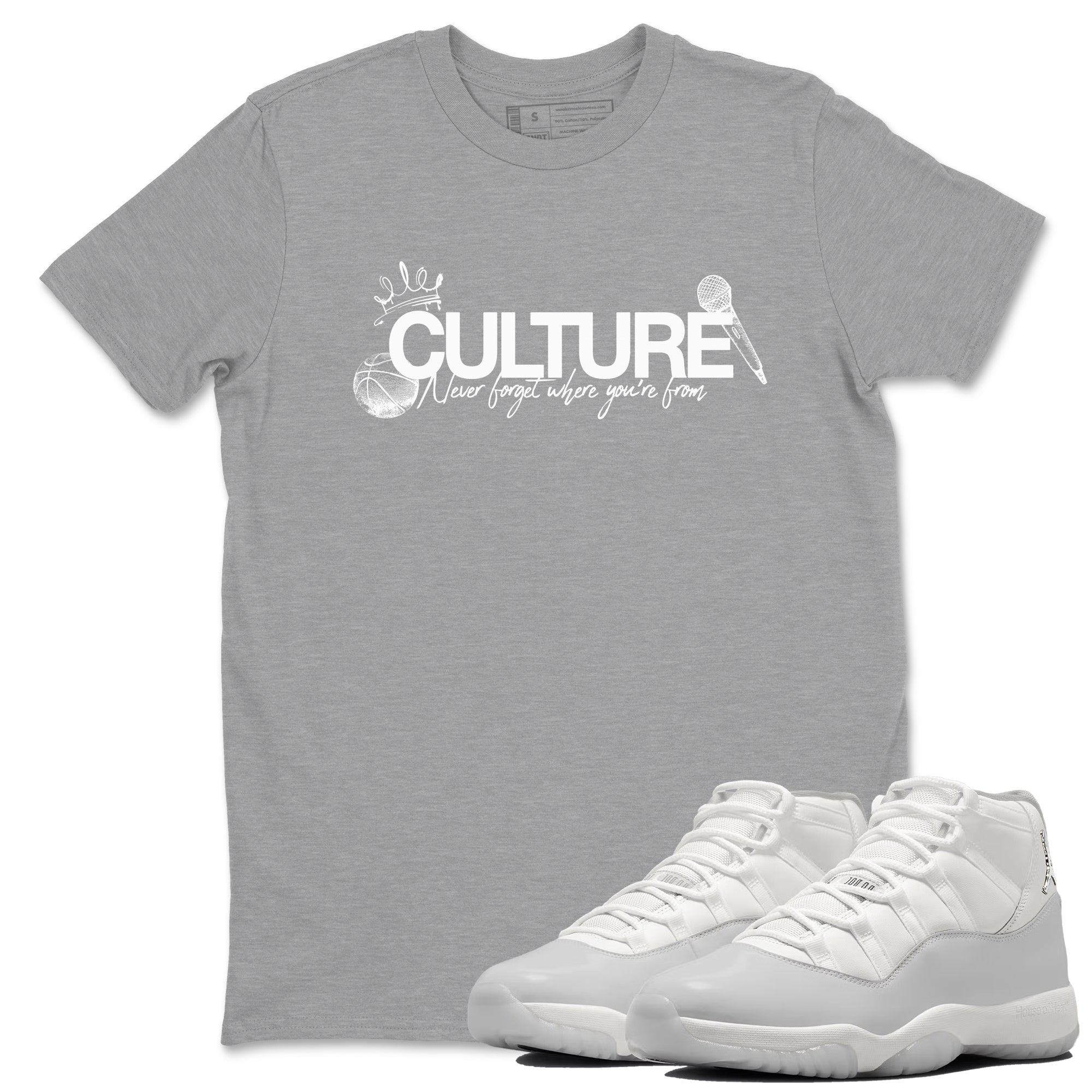 11s Grand Finale Sneaker match tees  Sneaker Tees To Match Jordan 11 Grand Finale Sneakers  Culture Graphic Tee Heather Grey 1