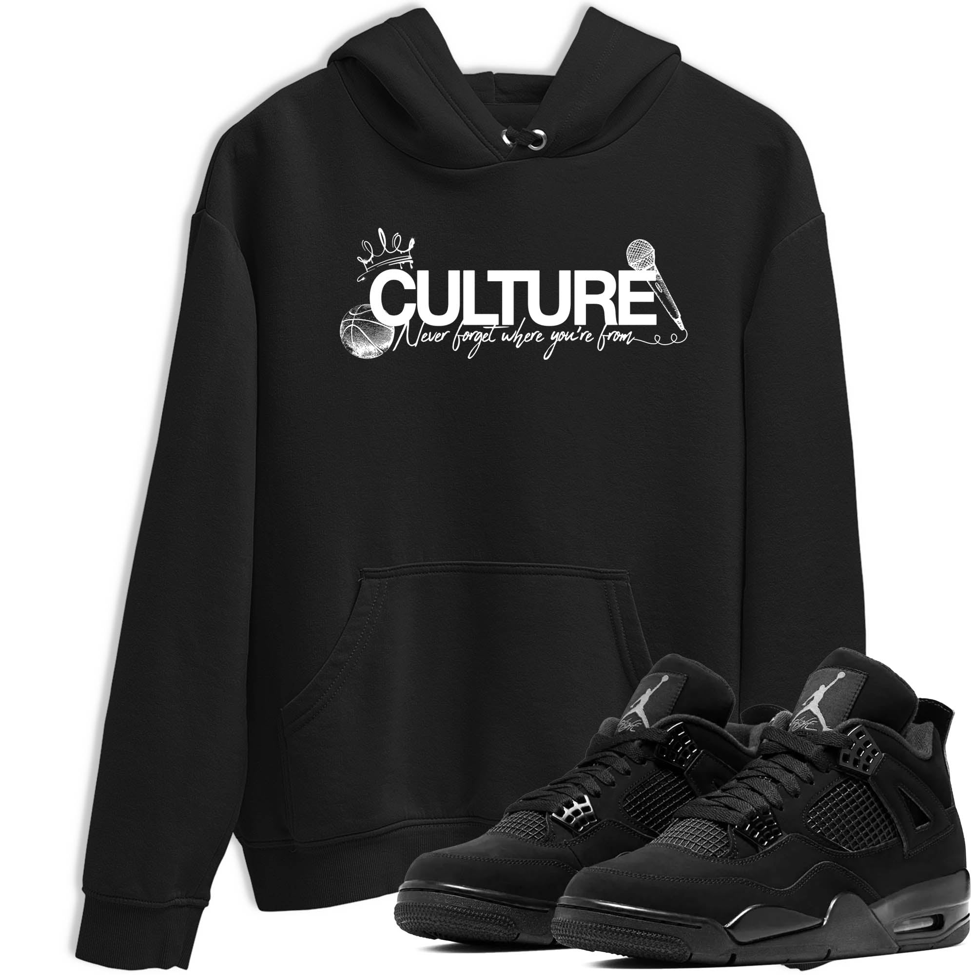 Sneaker Threads  Sneaker Tees To Match Air Jordan 4 Black Cat  Culture Graphic Tee Black 1. Perfect for Jordan releases 2025 colorways.