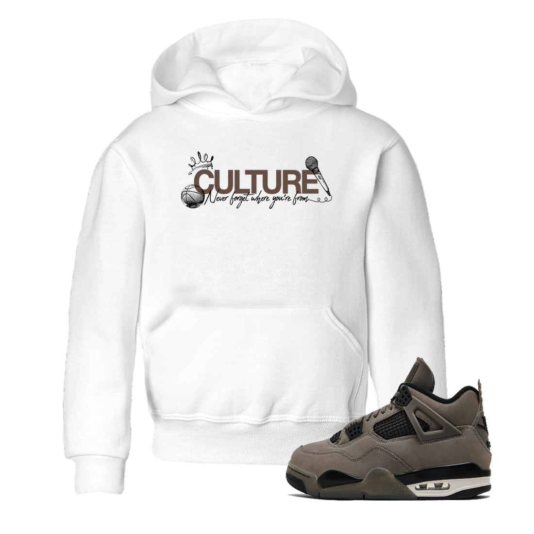 Sneaker match tees  Sneaker Tees To Match Air Jordan 4 Cave Stone Shoes  Culture Kids T-Shirt White 1