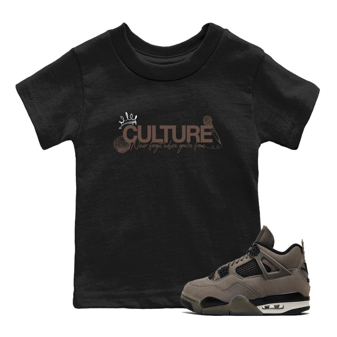 Sneaker match tees  Sneaker Tees To Match Air Jordan 4 Cave Stone Shoes  Culture Kids T-Shirt Black 1
