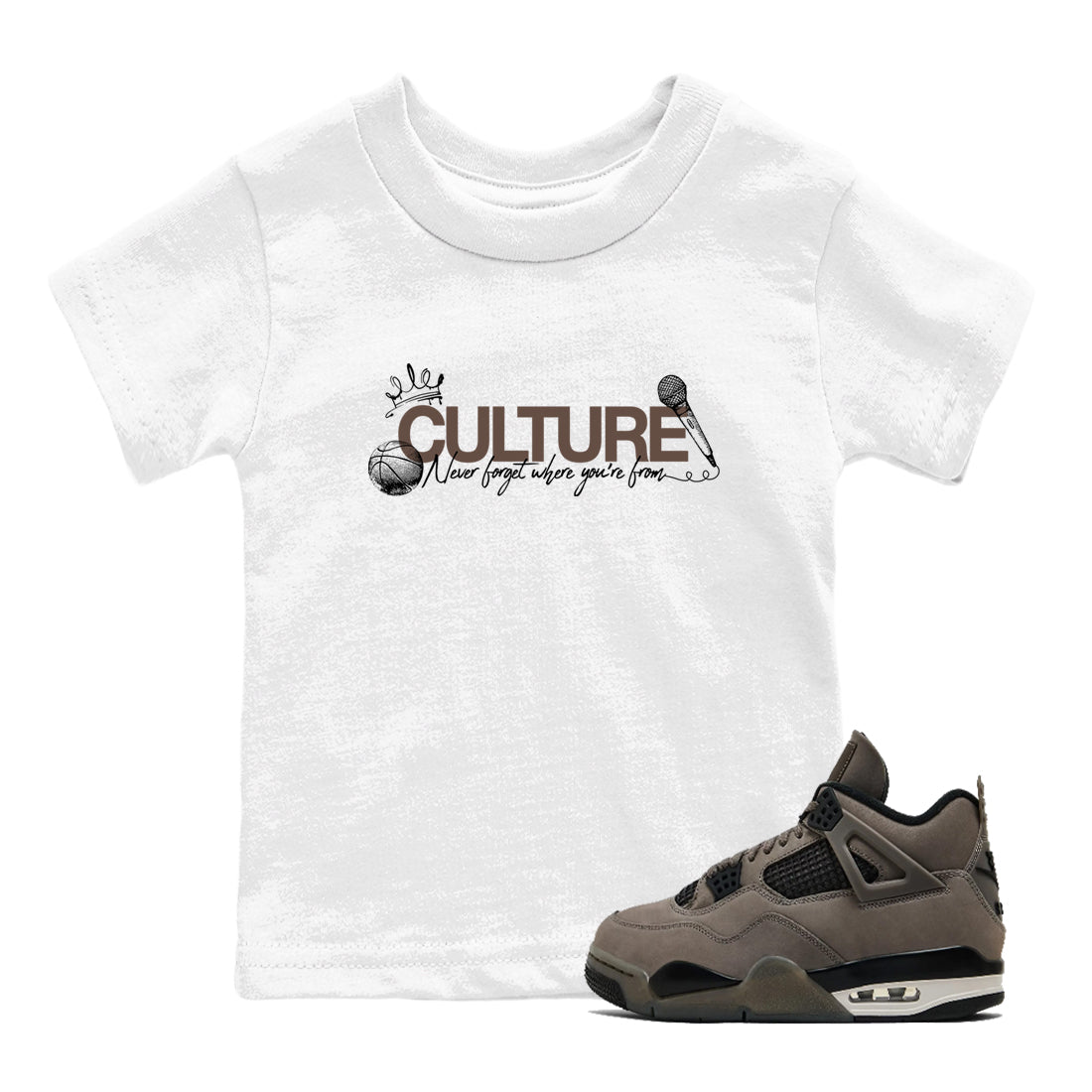 Sneaker match tees  Sneaker Tees To Match Air Jordan 4 Cave Stone Shoes  Culture Kids T-Shirt White 1