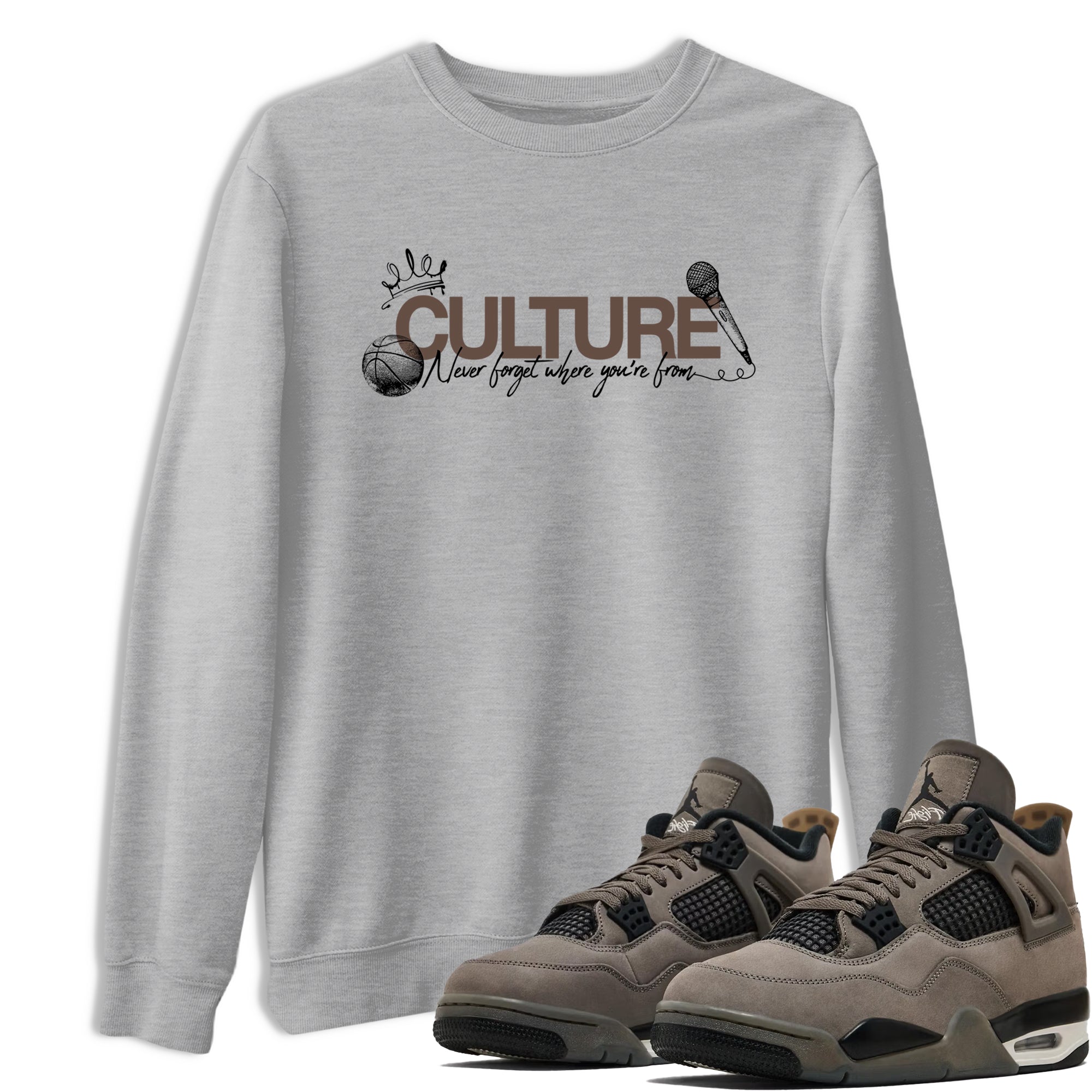 Sneaker match tees  Sneaker Tees To Match Air Jordan 4 Cave Stone Shoes  Culture Tee Heather Grey 1