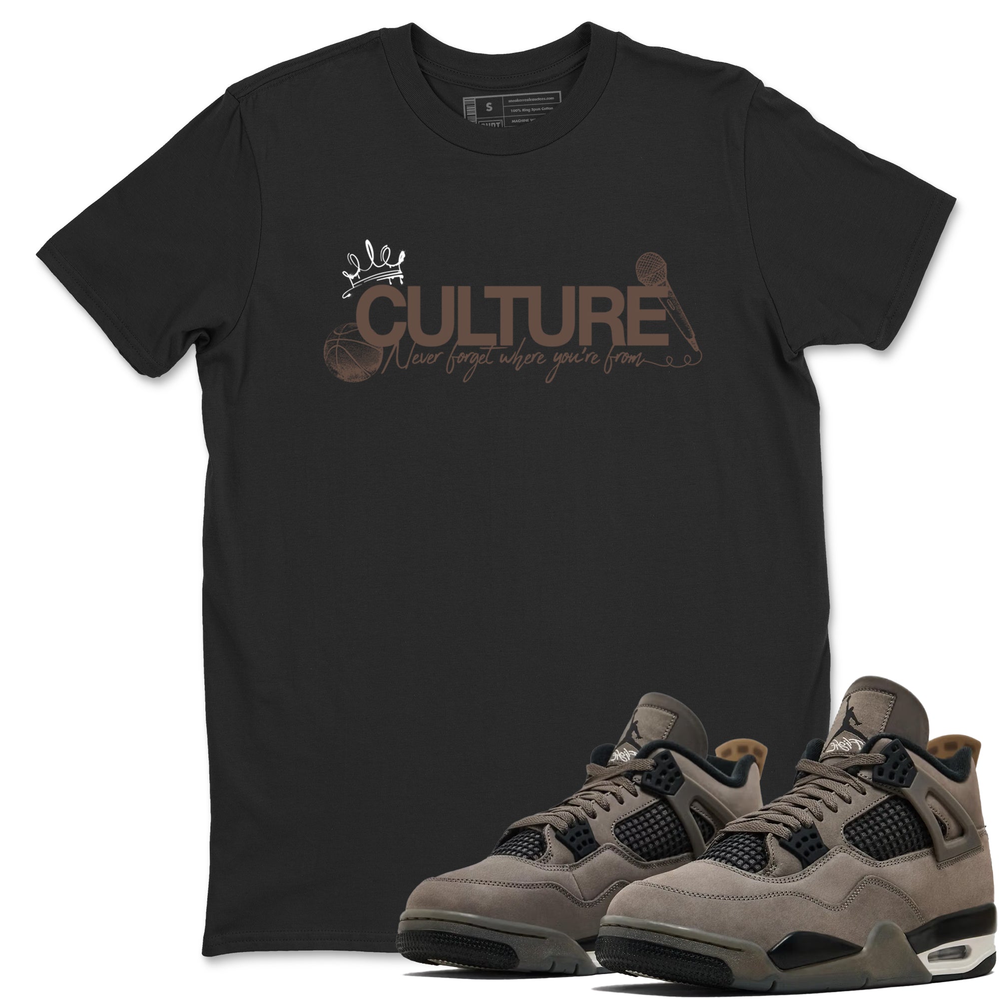 Sneaker match tees  Sneaker Tees To Match Air Jordan 4 Cave Stone Shoes  Culture Tee Black 1