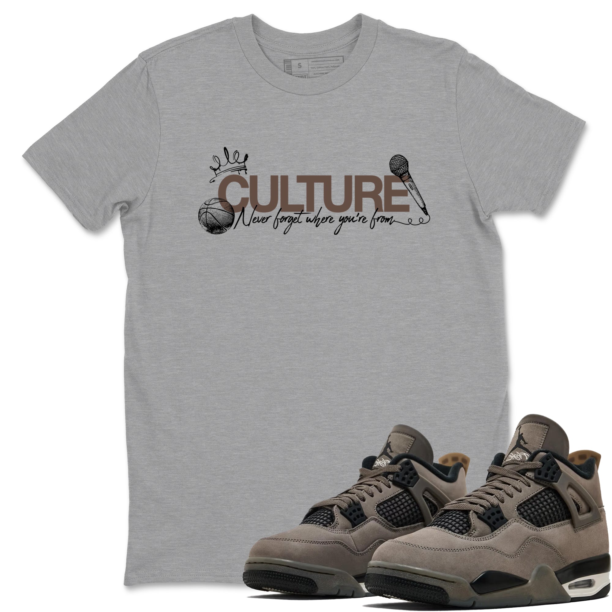 Sneaker match tees  Sneaker Tees To Match Air Jordan 4 Cave Stone Shoes  Culture Tee Heather Grey 1