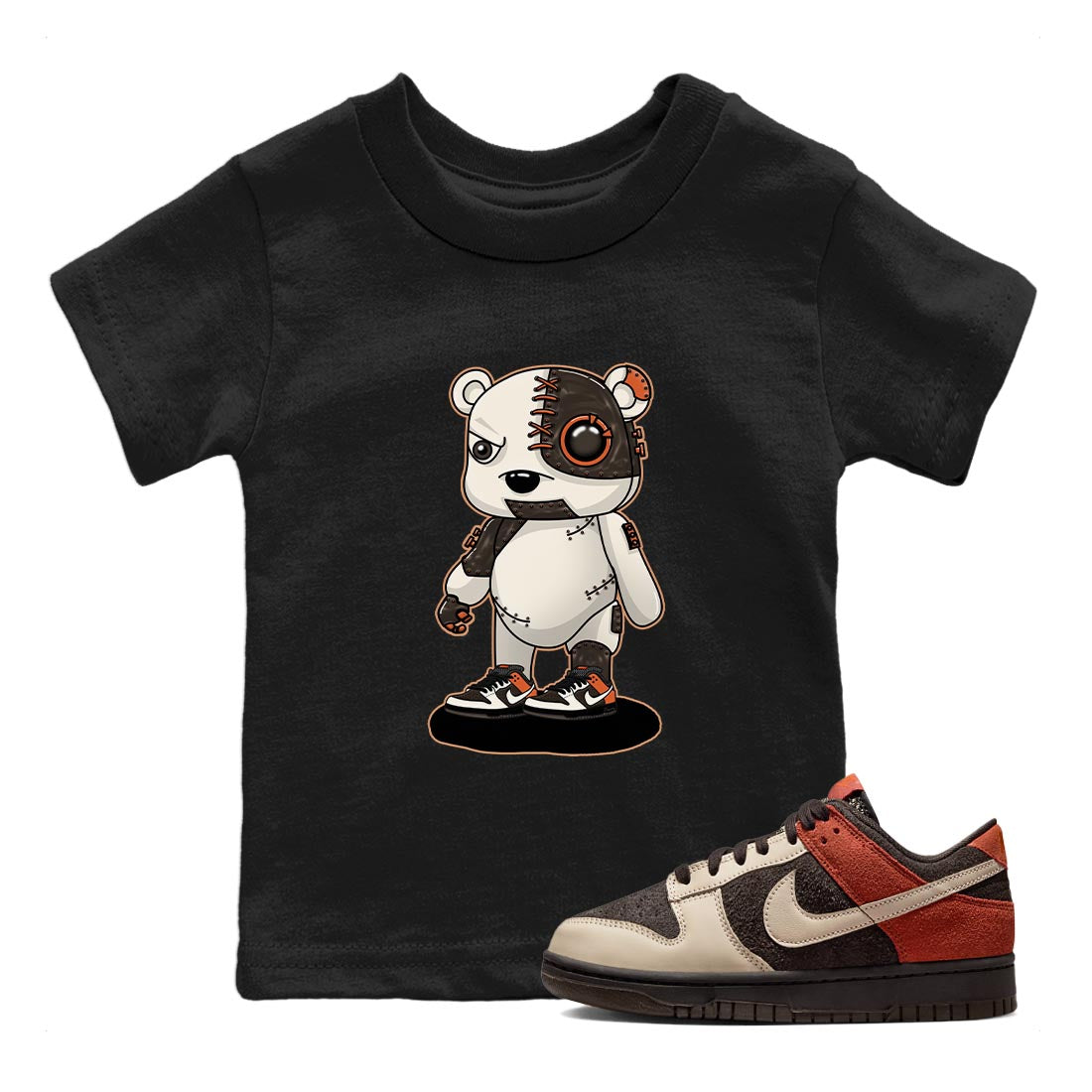 Nike Low Dunk Red Panda shirt to match jordans Cyborg Bear sneaker tees Nike Dunk Red Panda Drip Gear Zone Baby Toddler Black 1 T-Shirt