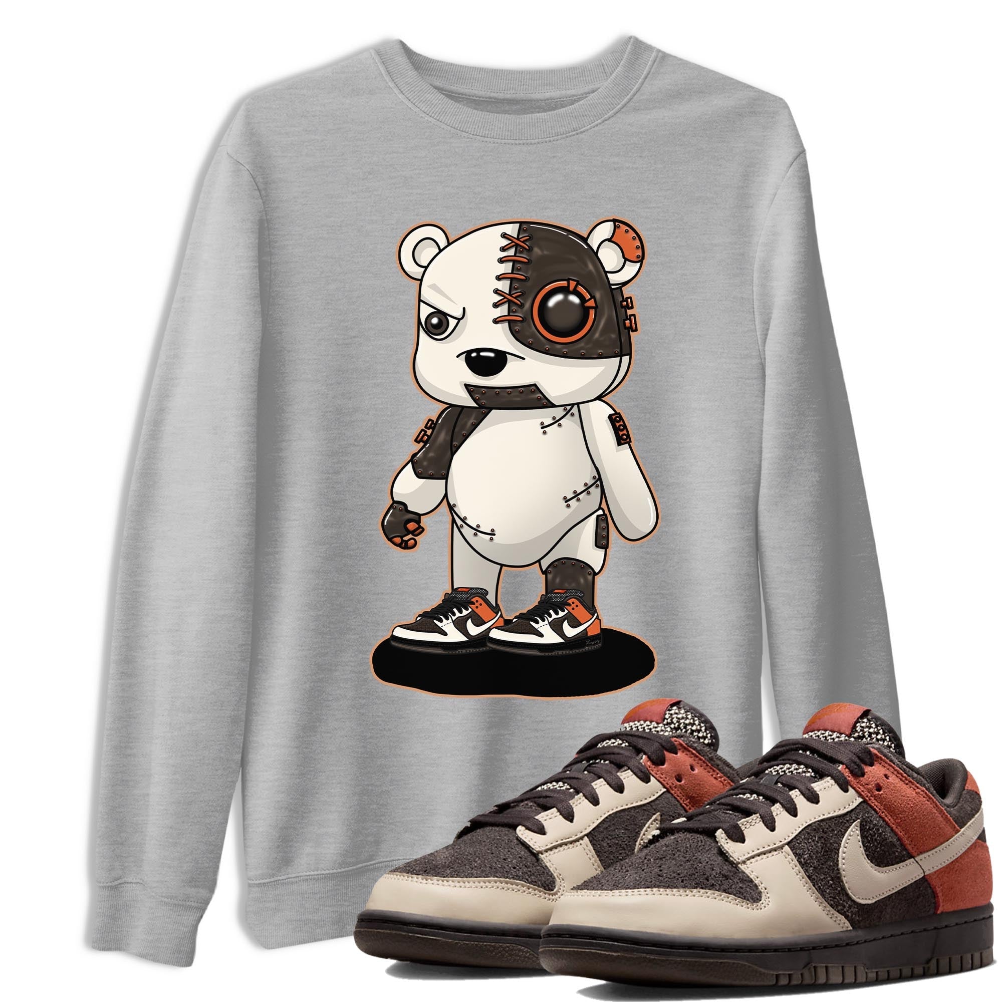 Nike Low Dunk Red Panda shirt to match jordans Cyborg Bear sneaker tees Nike Dunk Red Panda Drip Gear Zone Unisex Streetwear Clothing Heather Grey 1 T-Shirt