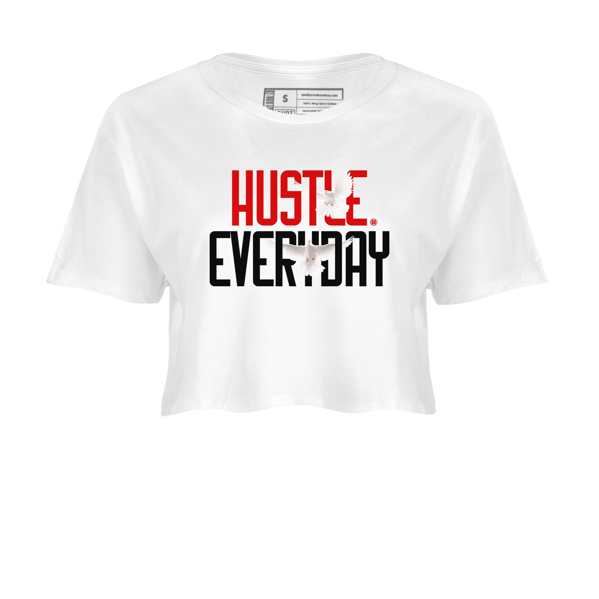 Air Jordan 12 Retro Taxi Flip shirts to match jordans Daily Hustle sneaker match tees 12s Red Taxi Drip Gear Zone White 2 crop length shirt