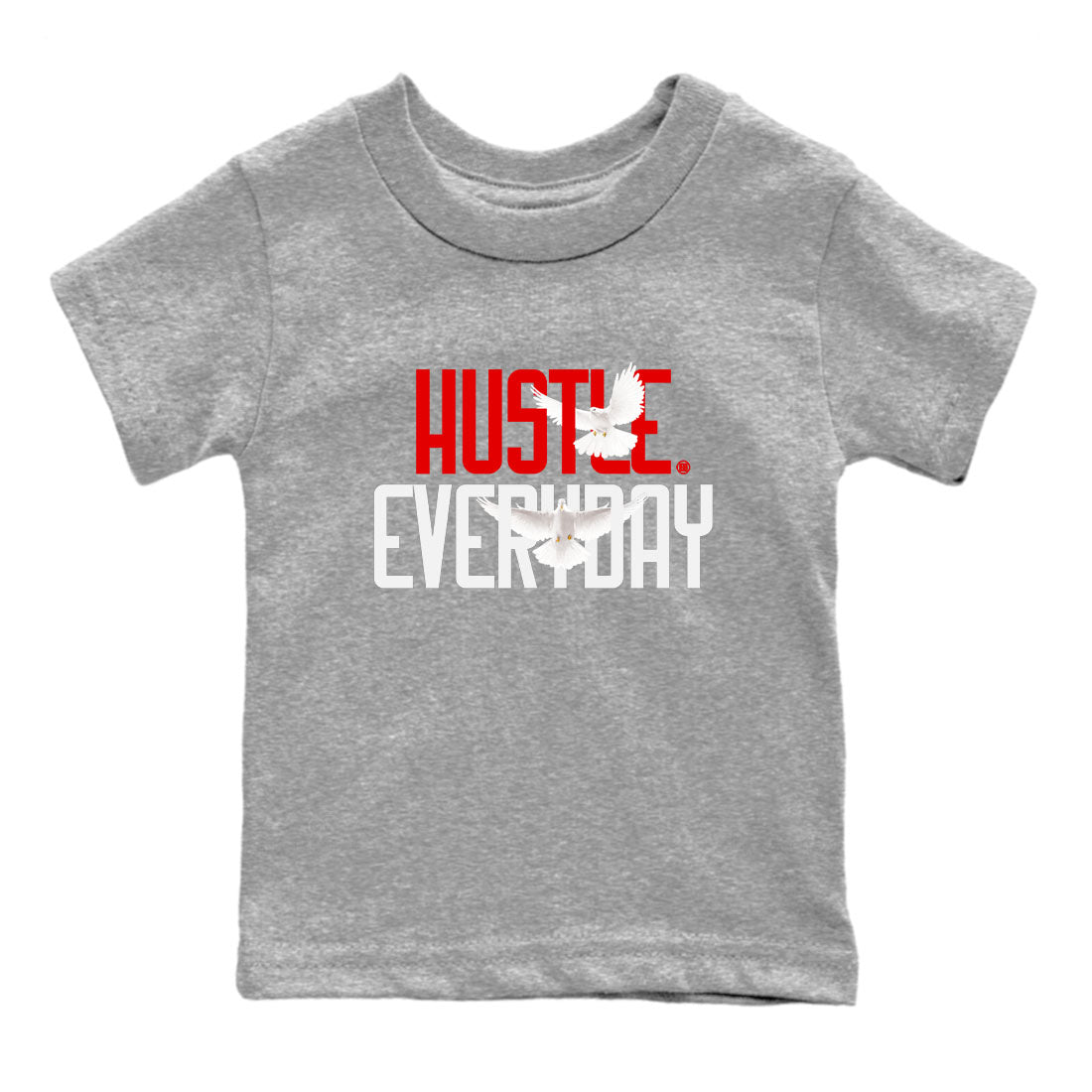 Air Jordan 12 Retro Taxi Flip shirts to match jordans Daily Hustle sneaker match tees 12s Red Taxi Drip Gear Zone baby toddler Heather Grey 2 cotton Shirt
