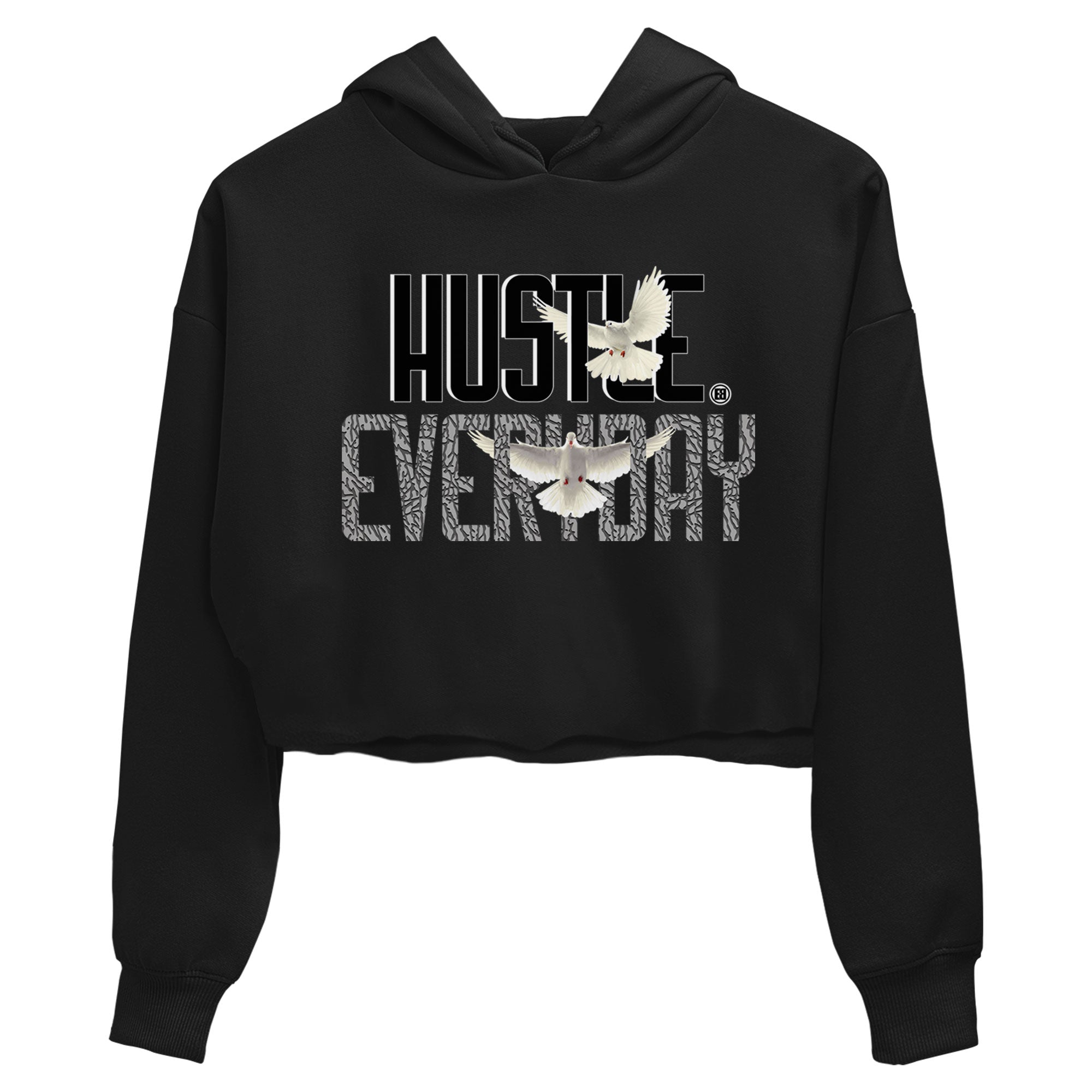 Air Jordan 3 Off Noir shirt to match jordans Daily Hustle sneaker tees Air Jordan 3 Retro Off Noir Drip Gear Zone Black 2 Crop T-Shirt
