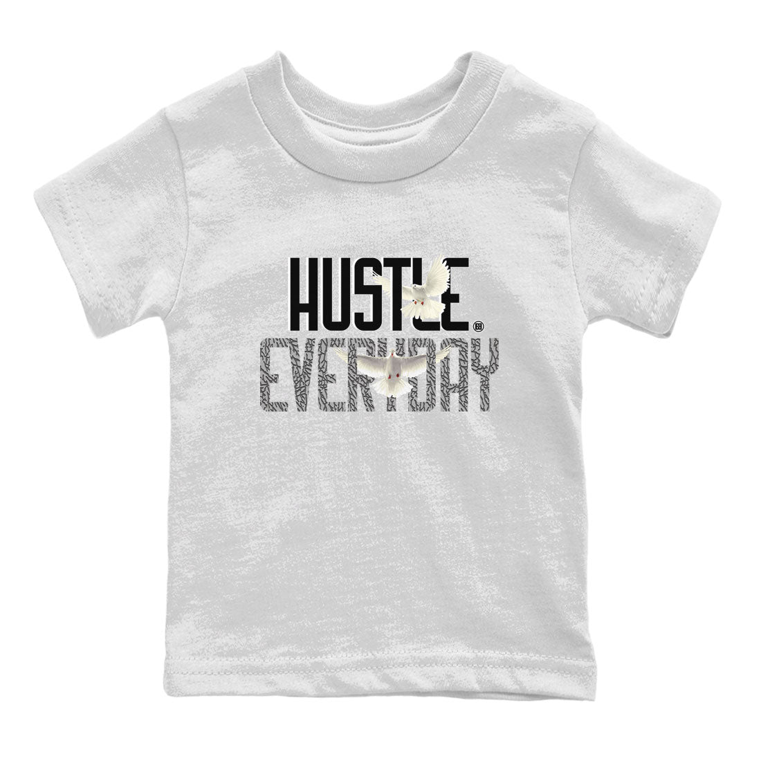 Air Jordan 3 Off Noir shirt to match jordans Daily Hustle sneaker tees Air Jordan 3 Retro Off Noir Drip Gear Zone Baby Toddler White 2 T-Shirt