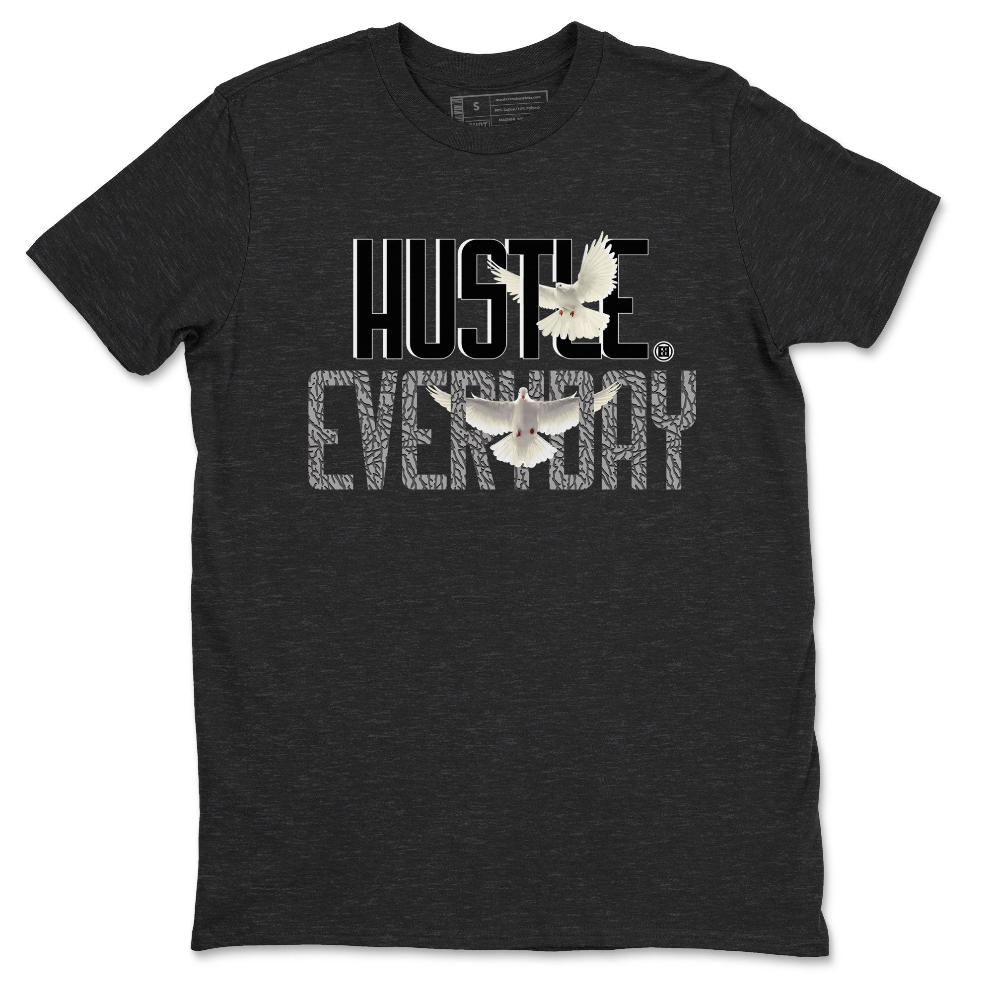 Air Jordan 3 Off Noir shirt to match jordans Daily Hustle sneaker tees Air Jordan 3 Retro Off Noir Drip Gear Zone Unisex Charcoal Heather 2 T-Shirt