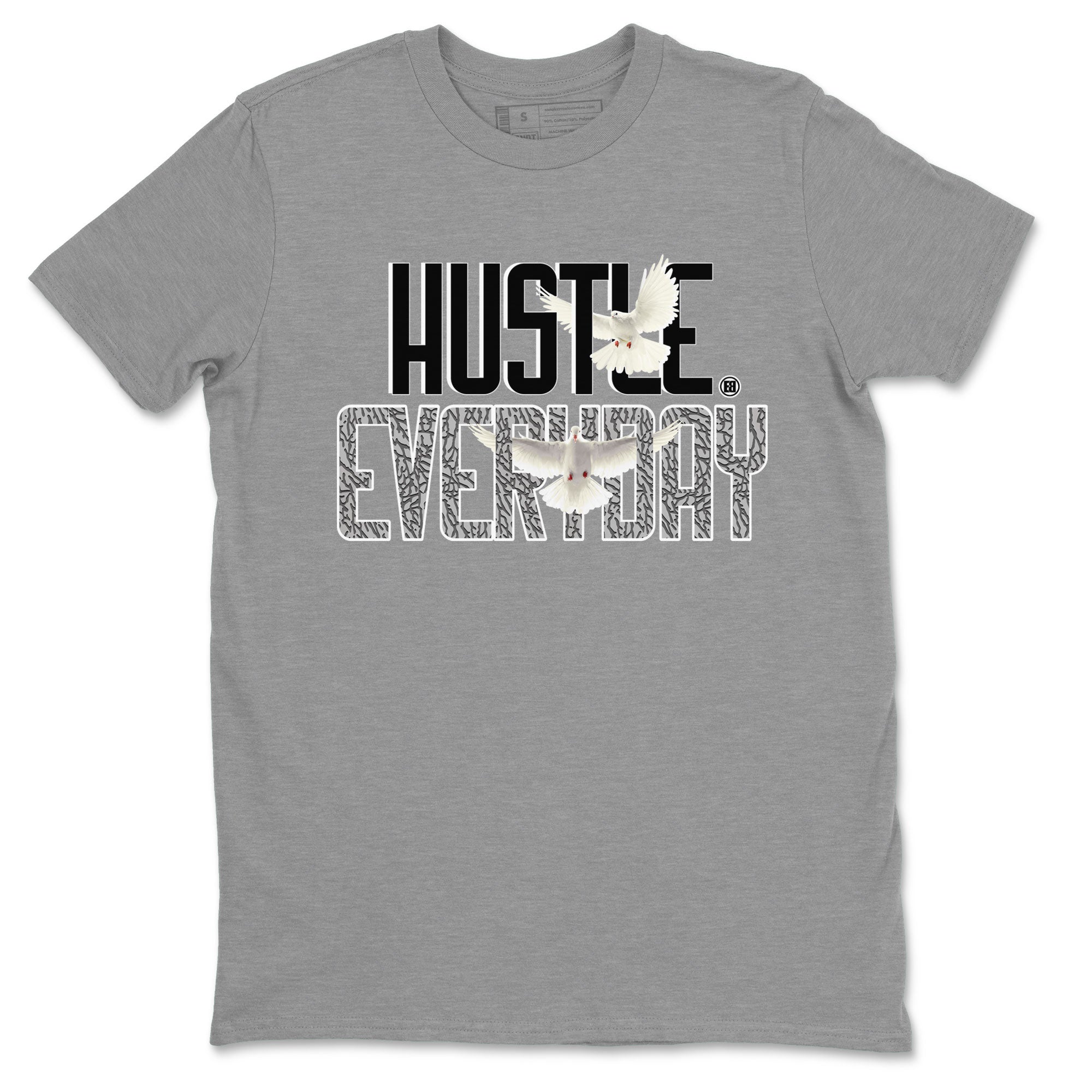Air Jordan 3 Off Noir shirt to match jordans Daily Hustle sneaker tees Air Jordan 3 Retro Off Noir Drip Gear Zone Unisex Heather Grey 2 T-Shirt