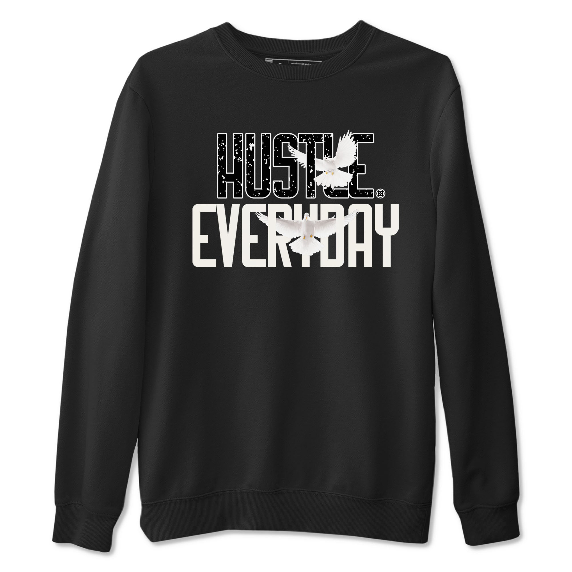 AJ5 Sail shirt to match jordans Daily Hustle sneaker tees Air Jordan 5 Sail Drip Gear Zone unisex cotton Black 2 crew neck shirt
