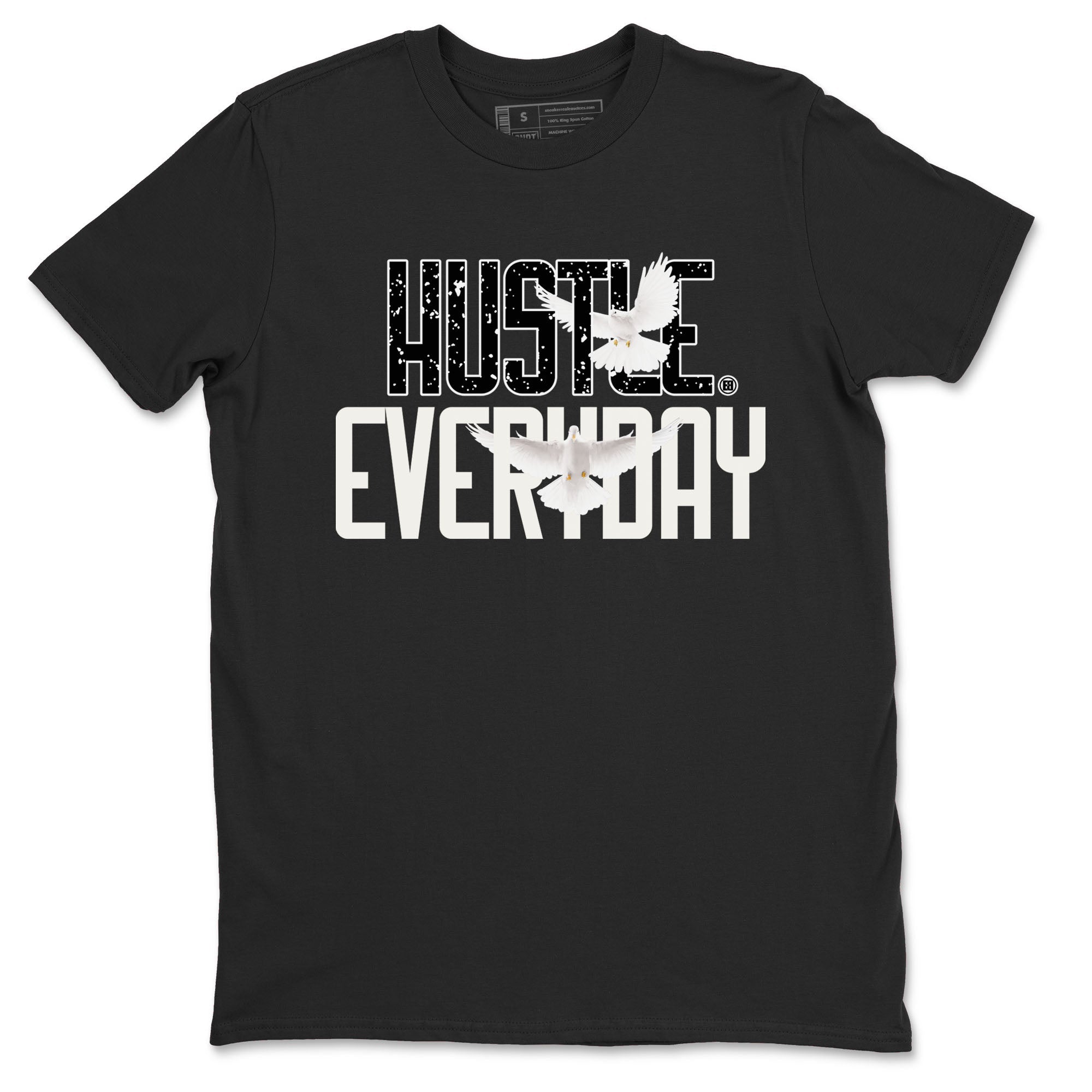 AJ5 Sail shirt to match jordans Daily Hustle sneaker tees Air Jordan 5 Sail Drip Gear Zone unisex cotton Black 2 crew neck shirt