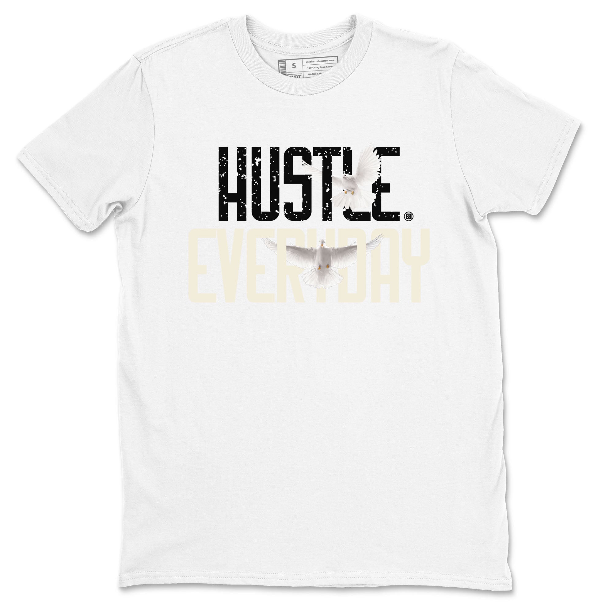 AJ5 Sail shirt to match jordans Daily Hustle sneaker tees Air Jordan 5 Sail Drip Gear Zone unisex cotton White 2 crew neck shirt