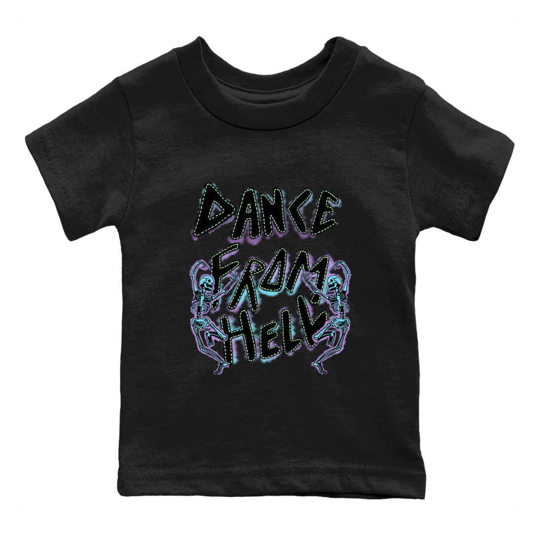 1s Fortune Fly shirts to match jordans Dance From Hell sneaker match tees Air Jordan 1 Fortune Fly match shoes to clothes Drip Gear Zone Youth Baby Black 2 tee