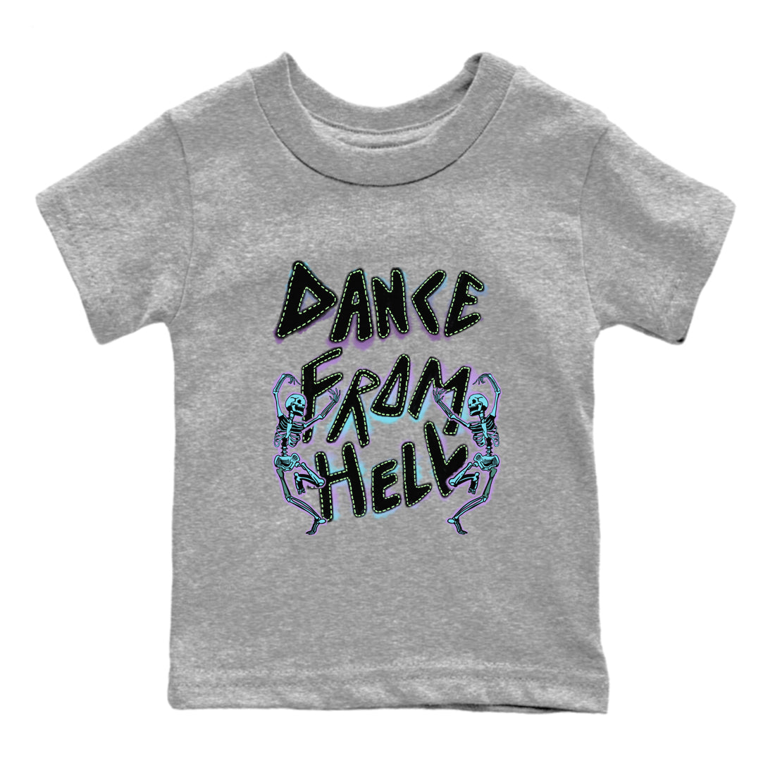 1s Fortune Fly shirts to match jordans Dance From Hell sneaker match tees Air Jordan 1 Fortune Fly match shoes to clothes Drip Gear Zone Youth Baby Heather Grey 2 tee