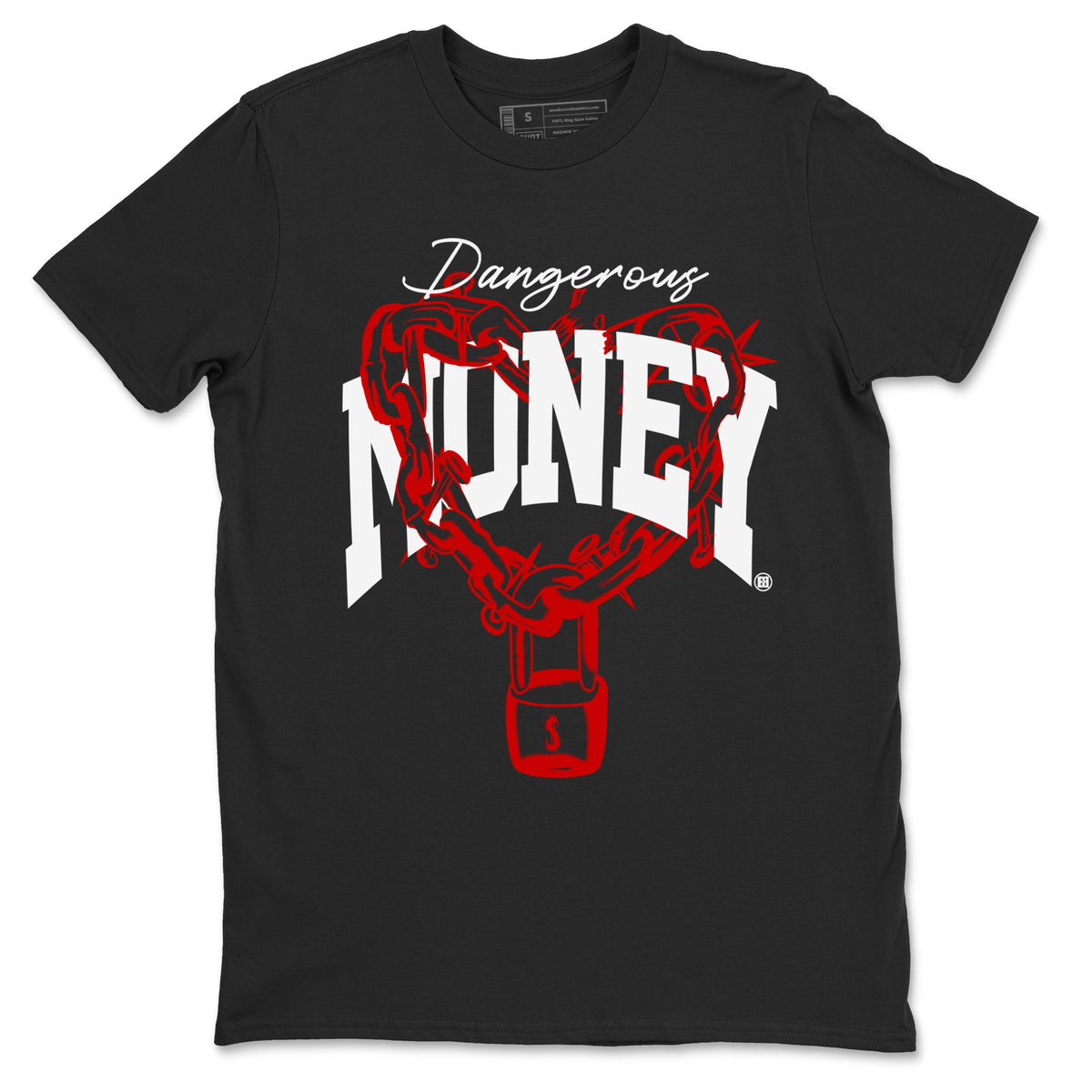 11s Bred Velvet shirts to match jordans Dangerous Money sneaker match tees Air Jordan 11 Bred Velvet match shoes to clothes Drip Gear Zone unisex cotton Black 2 shirts